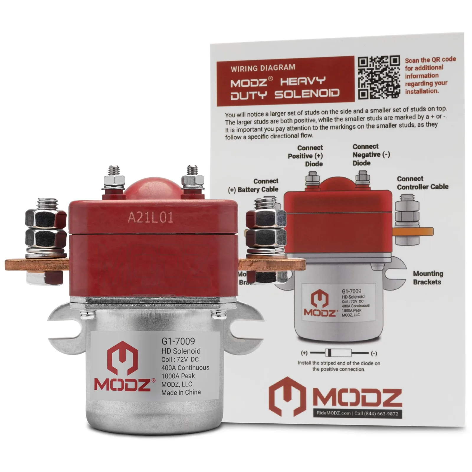 MODZ G1-7009 400 Amp 72V Heavy-Duty Solenoid image 2