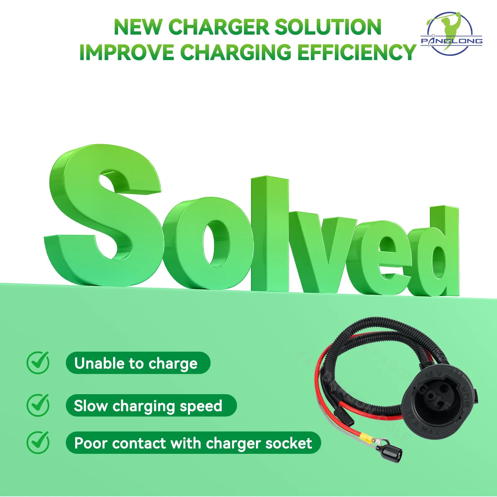 Panglong 48V Club Car Precedent Charger Receptacle Kit image 4