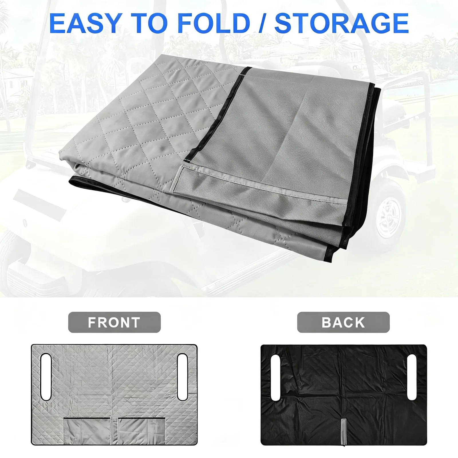 WaFtesh Golf Cart Front Seat Cover for Yamaha and Club Car image 3