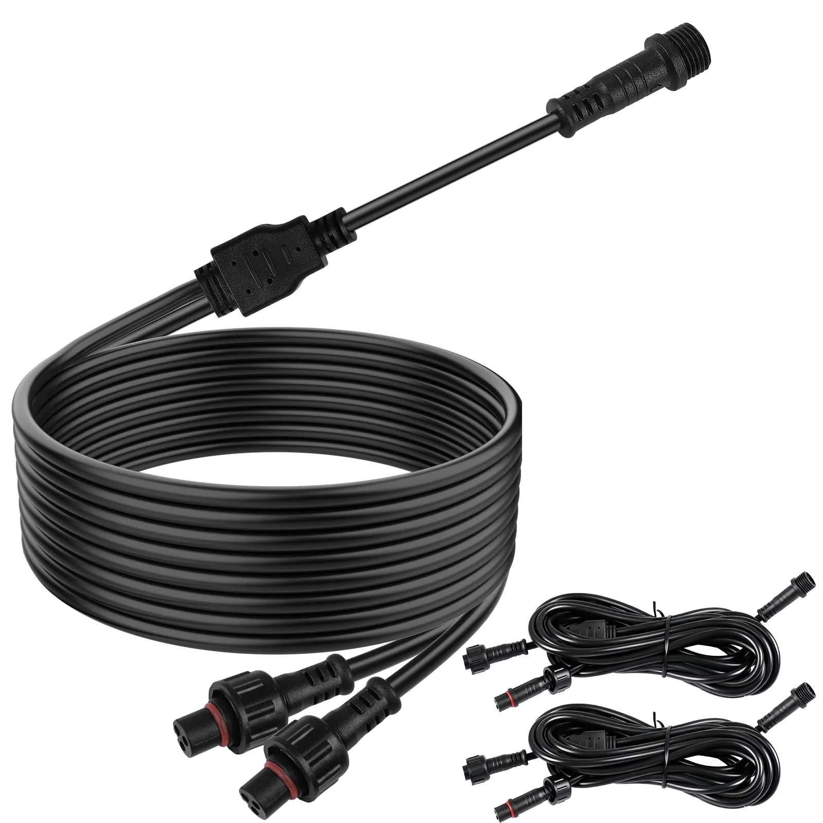 RIZINKART 67-Inch RGB Whip Light Y-Splitter Cables