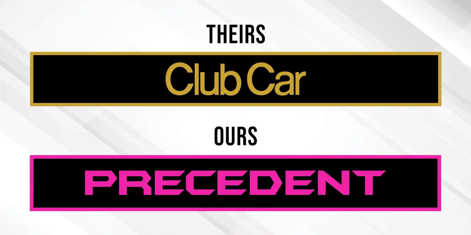 Gimme Golf USA Club Car Precedent Front Name Plate - Black & Pink image 2