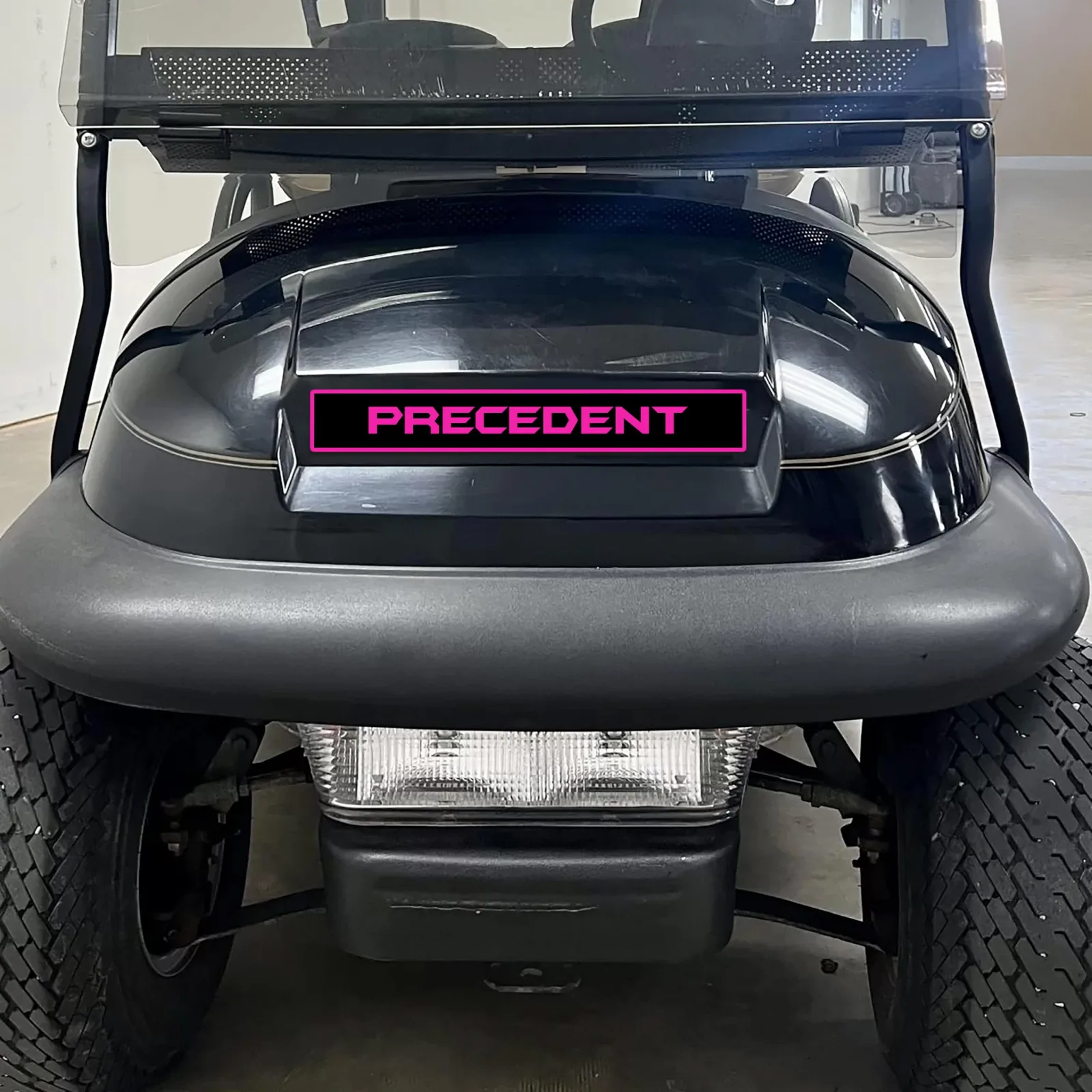 Gimme Golf USA Club Car Precedent Front Name Plate - Black & Pink image 3