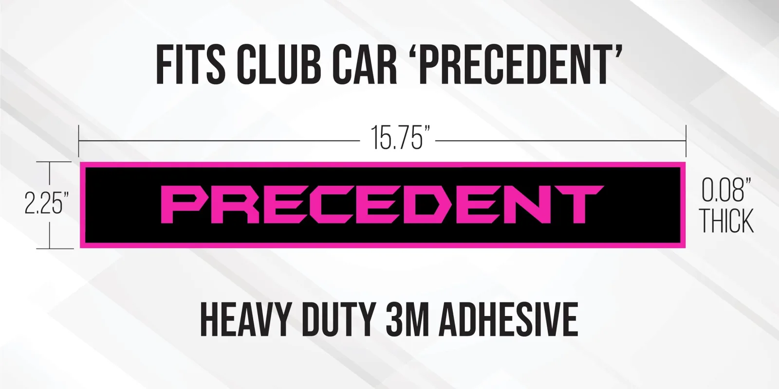 Gimme Golf USA Club Car Precedent Front Name Plate - Black & Pink image 4