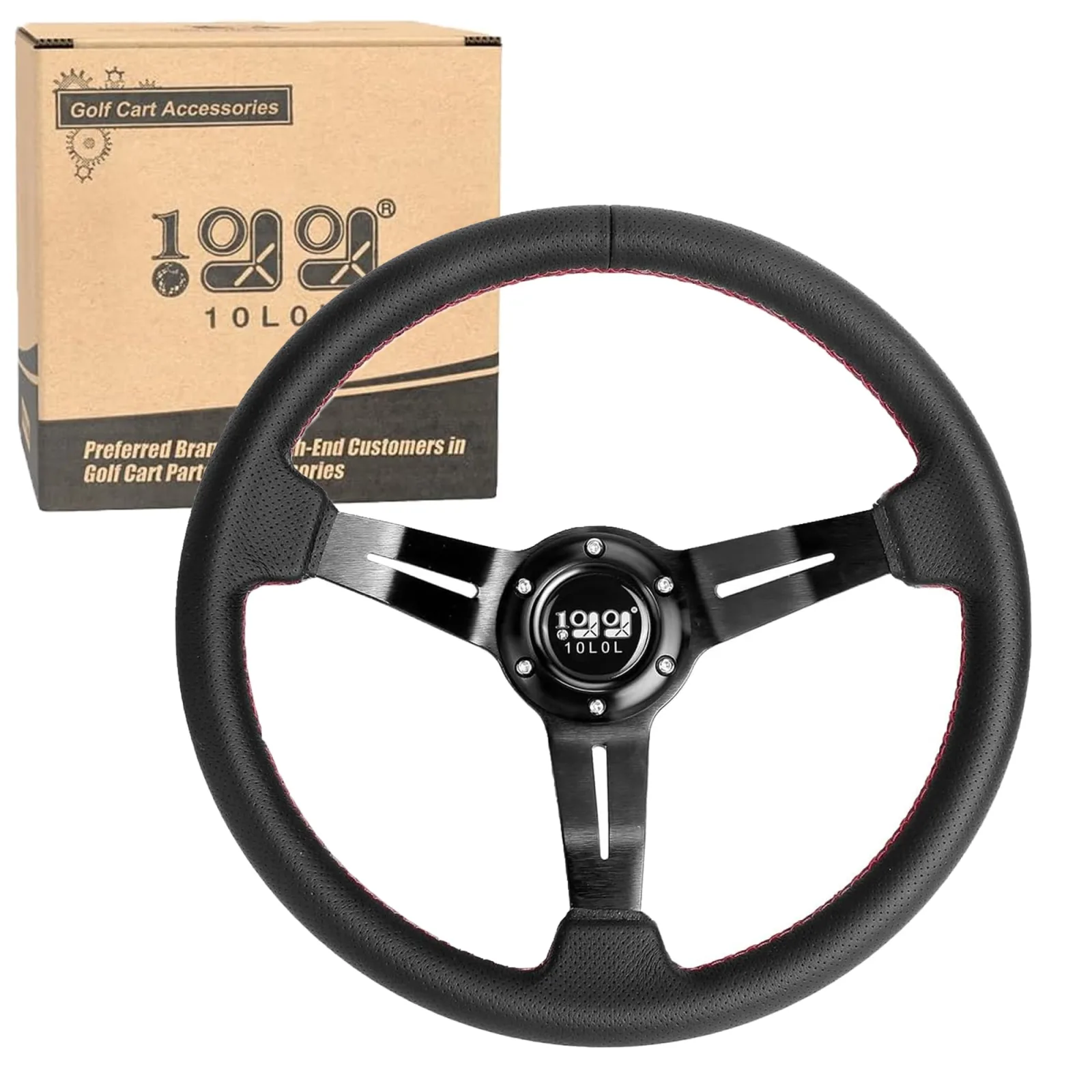 10L0L 12.5-Inch Golf Cart Steering Wheel ACC-00540-C-B12