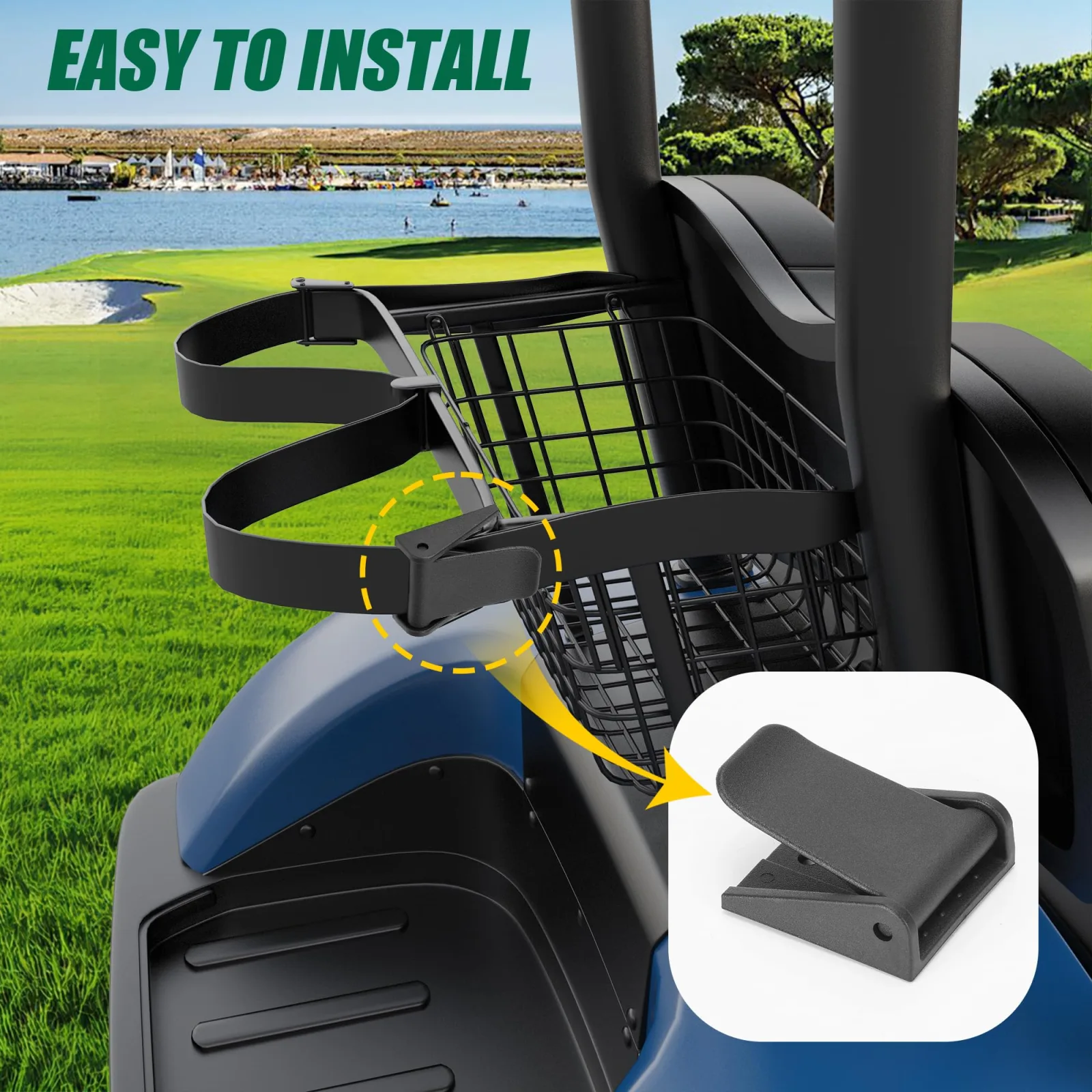 10L0L BGR3202 Yamaha Golf Cart Bag Rack Buckles image 3