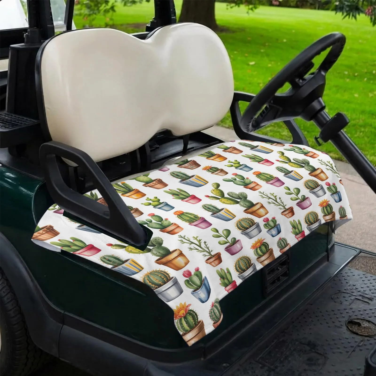 DecorLovee Tropical Cactus Golf Cart Seat Cover image 2