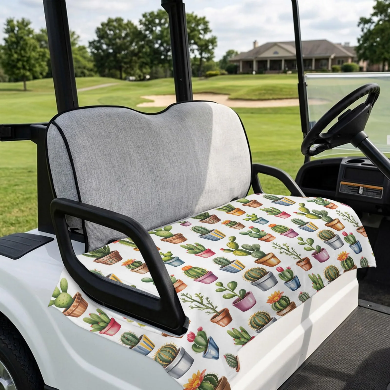 DecorLovee Tropical Cactus Golf Cart Seat Cover image 4