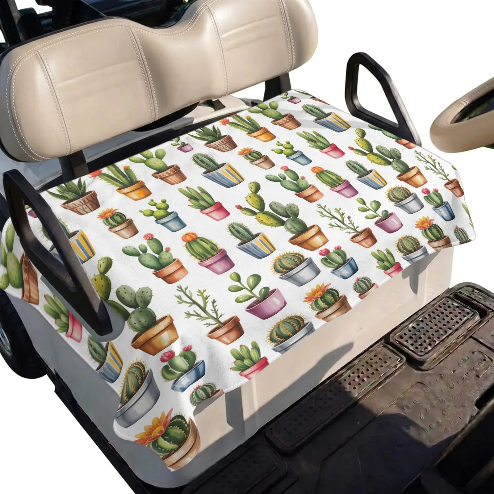 DecorLovee Tropical Cactus Golf Cart Seat Cover