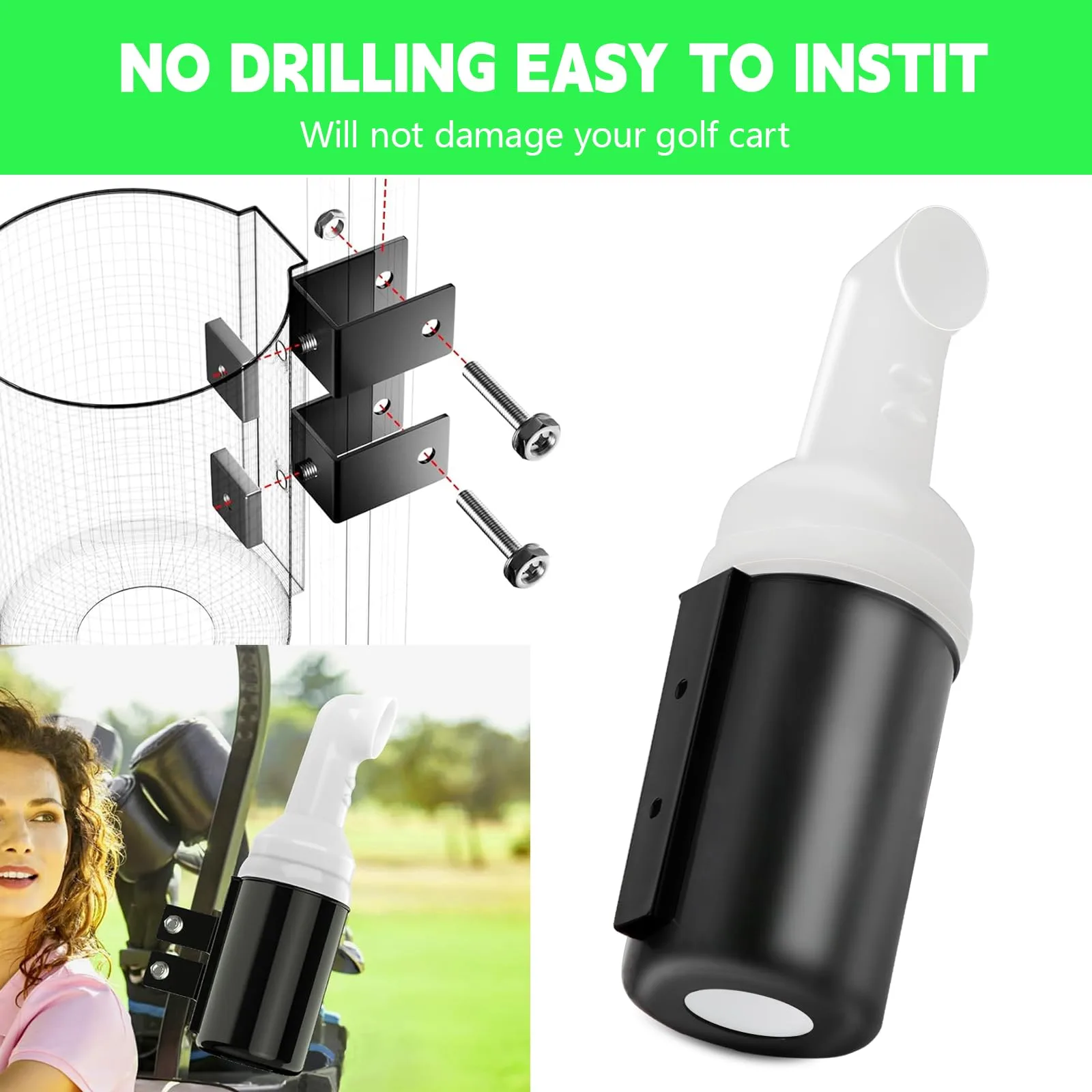 DIYOLFALL Golf Cart Sand Bottle with Rattle‑Proof Holder image 3