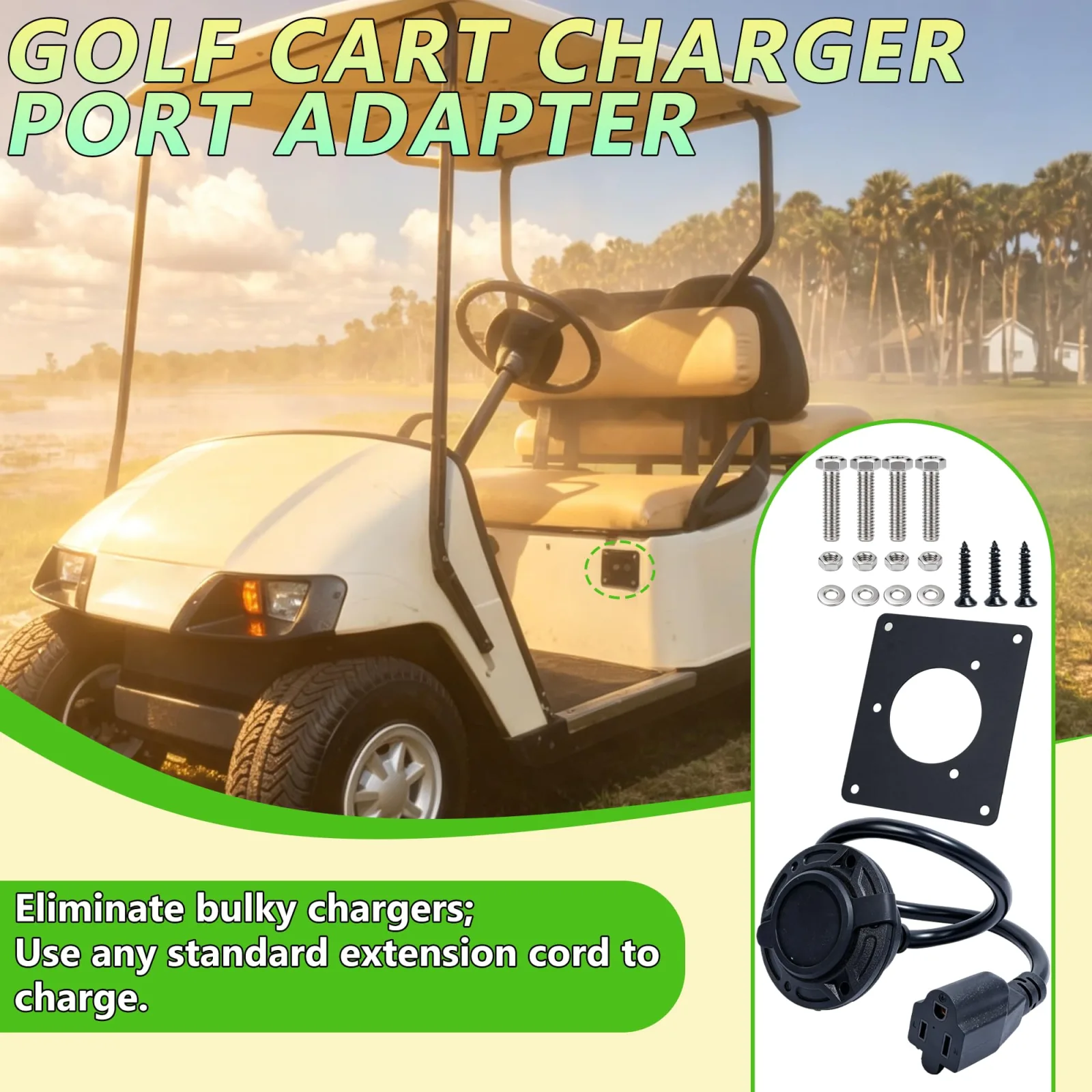 Acyoyava Charger Port Cover Adapter for EZGO TXT36 image 2