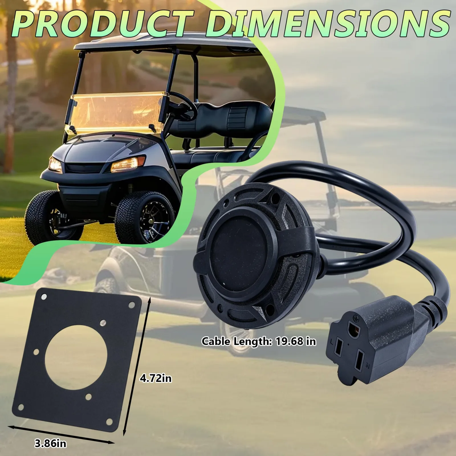 Acyoyava Charger Port Cover Adapter for EZGO TXT36 image 3