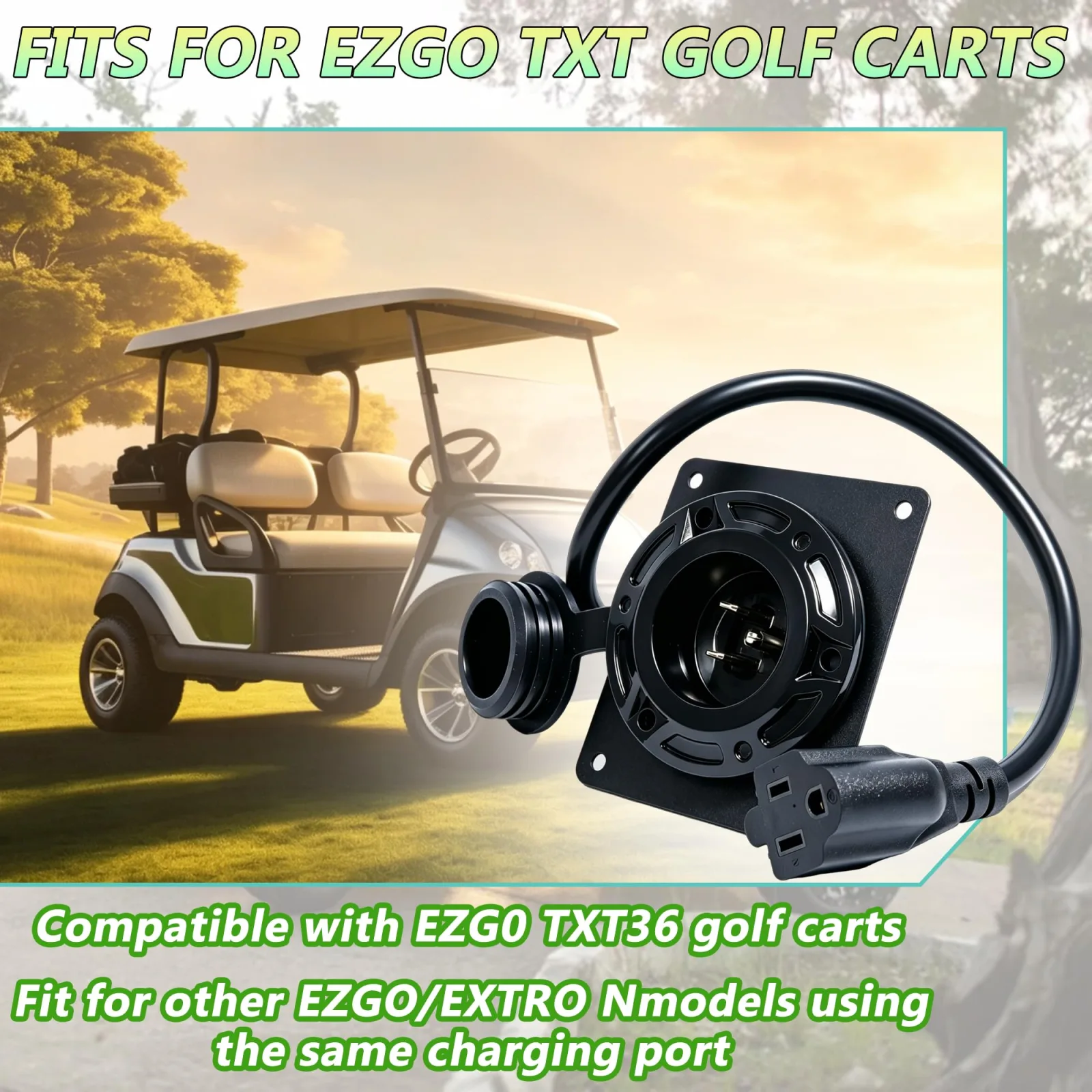 Acyoyava Charger Port Cover Adapter for EZGO TXT36 image 4