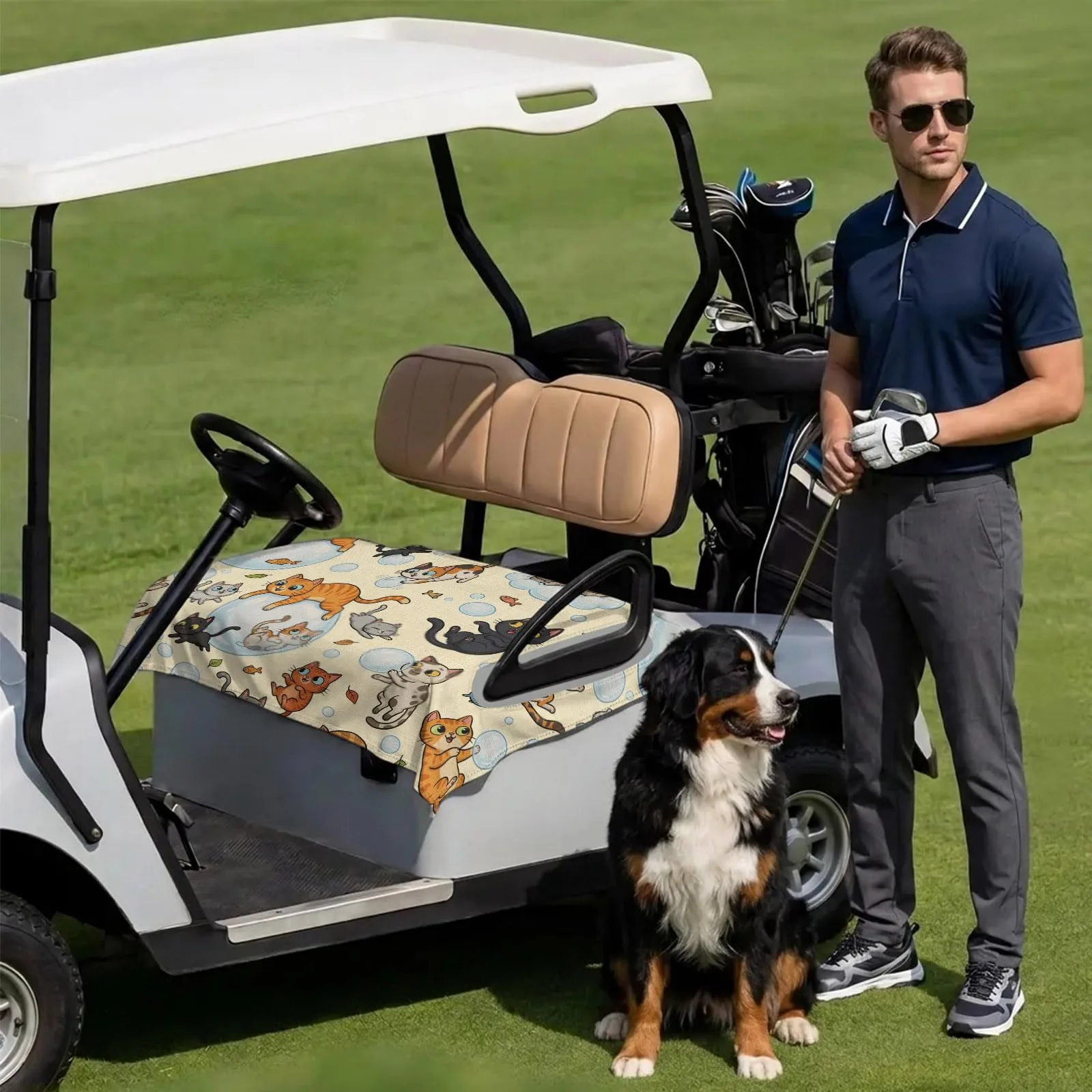 DecorLovee Golf Cart Seat Cover Towel 51 x 31 Inch image 3