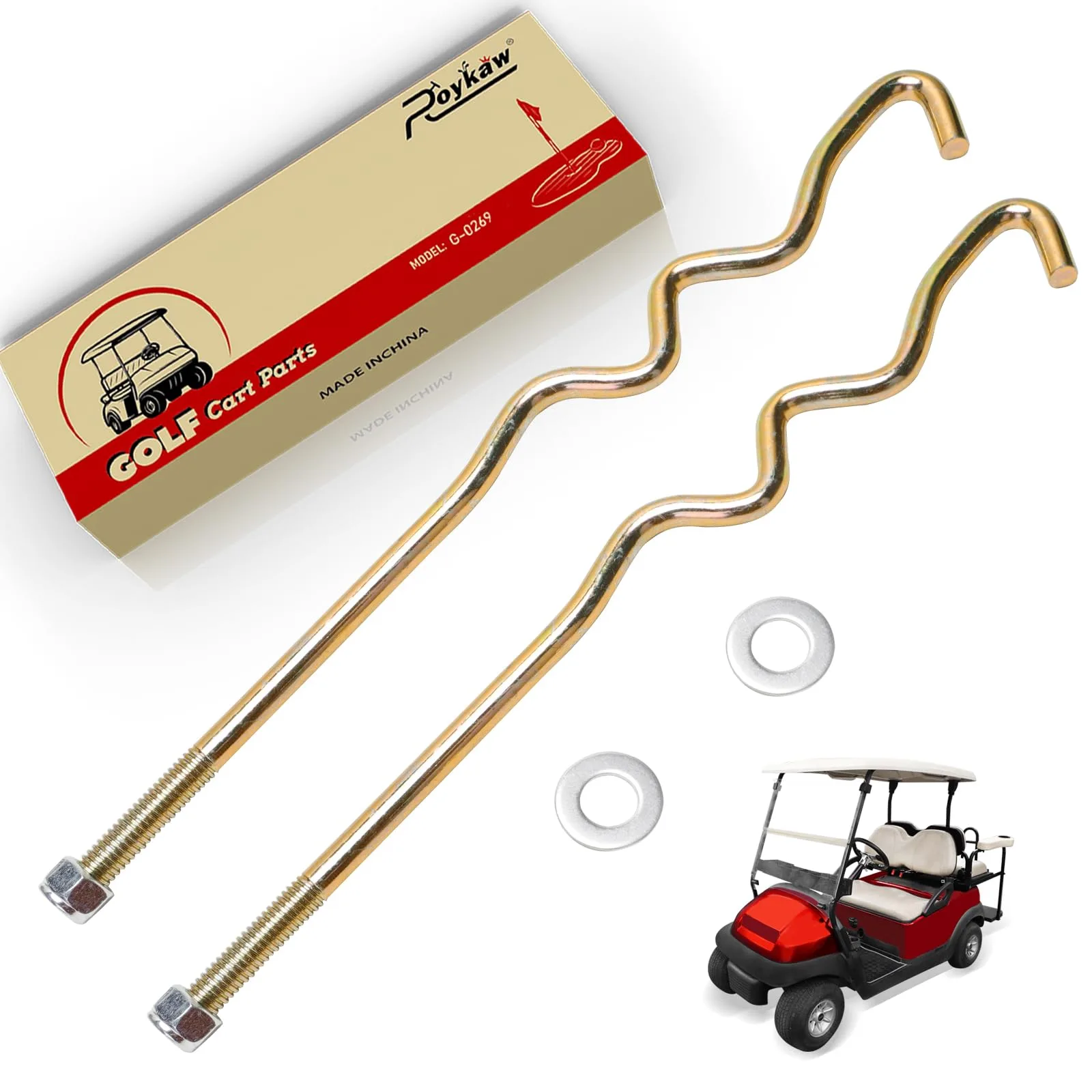 Roykaw Battery Hold-Down Rods for Club Car Precedent 48V