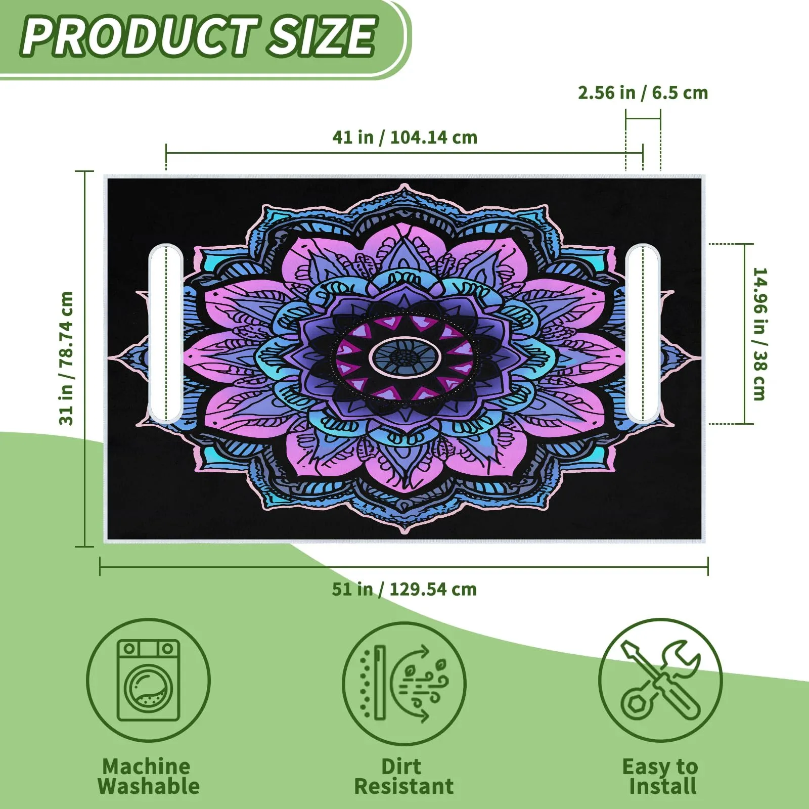 Tiveruda Bohemian Mandala Golf Cart Seat Cover image 2