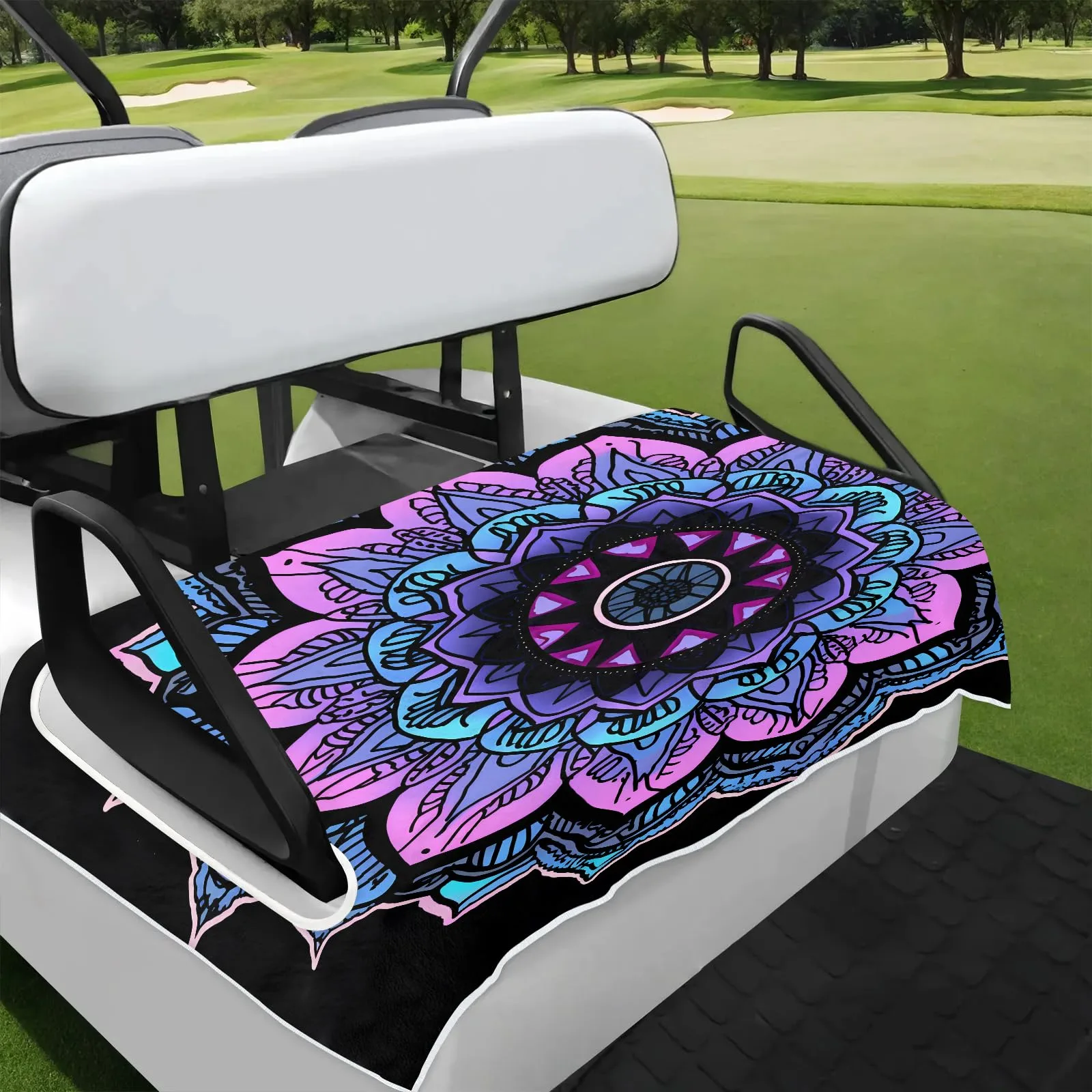 Tiveruda Bohemian Mandala Golf Cart Seat Cover