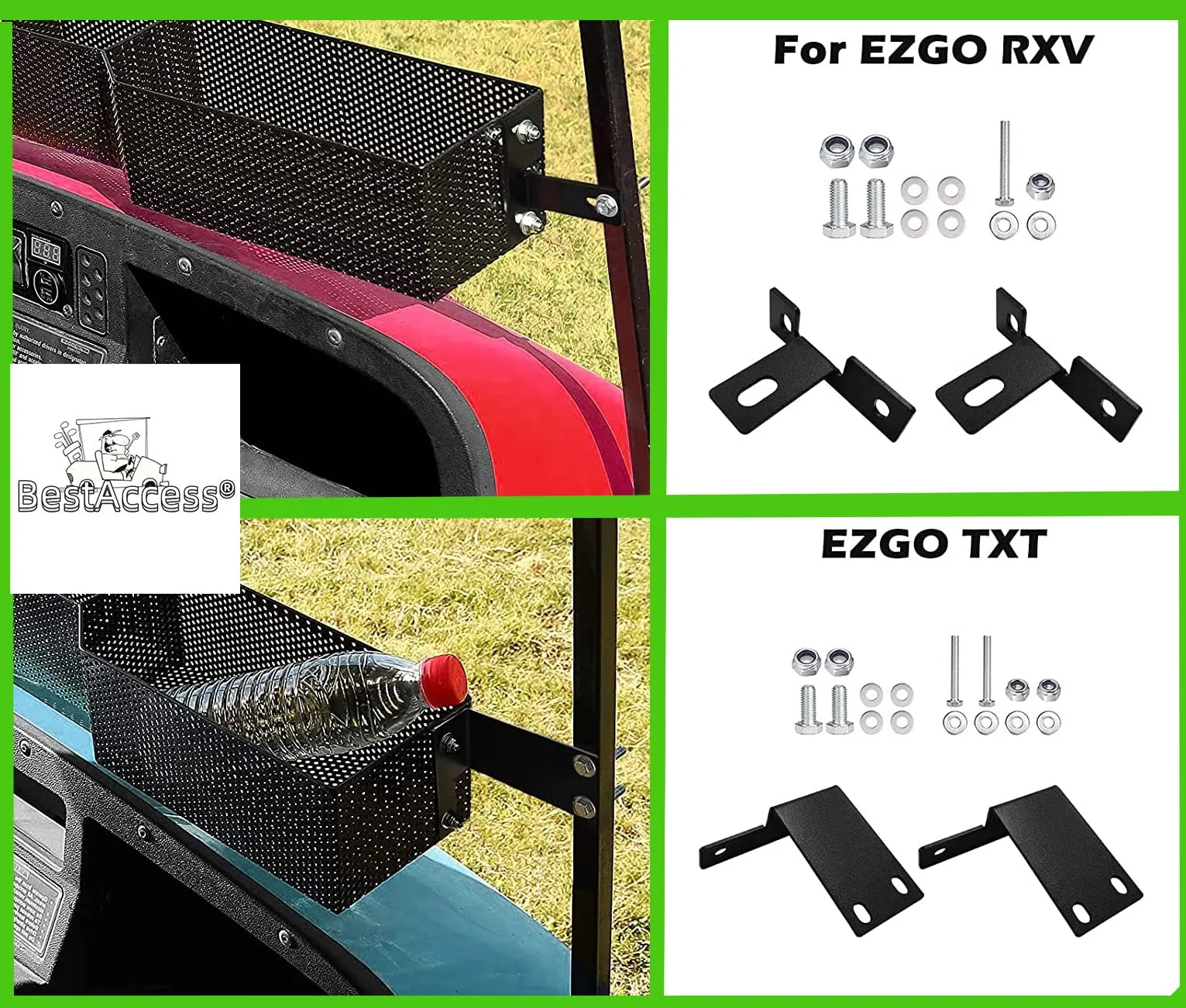 BestAccess Front Dash Storage Basket for E-Z-GO TXT & RXV image 4