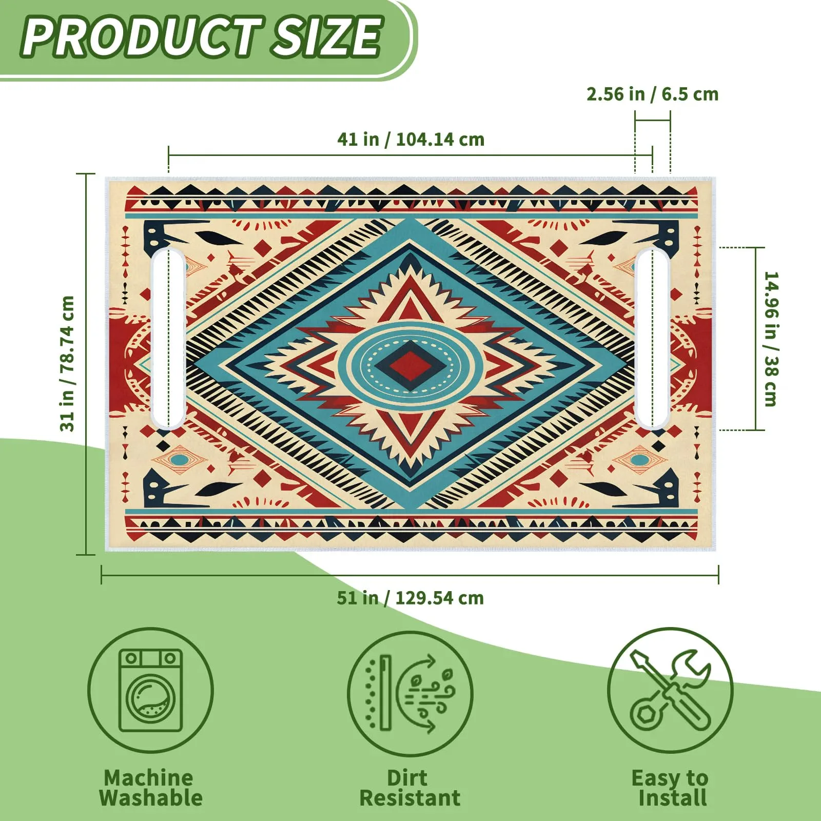 Tiveruda Golf Cart Seat Cover Blanket, 51 x 31 in image 2