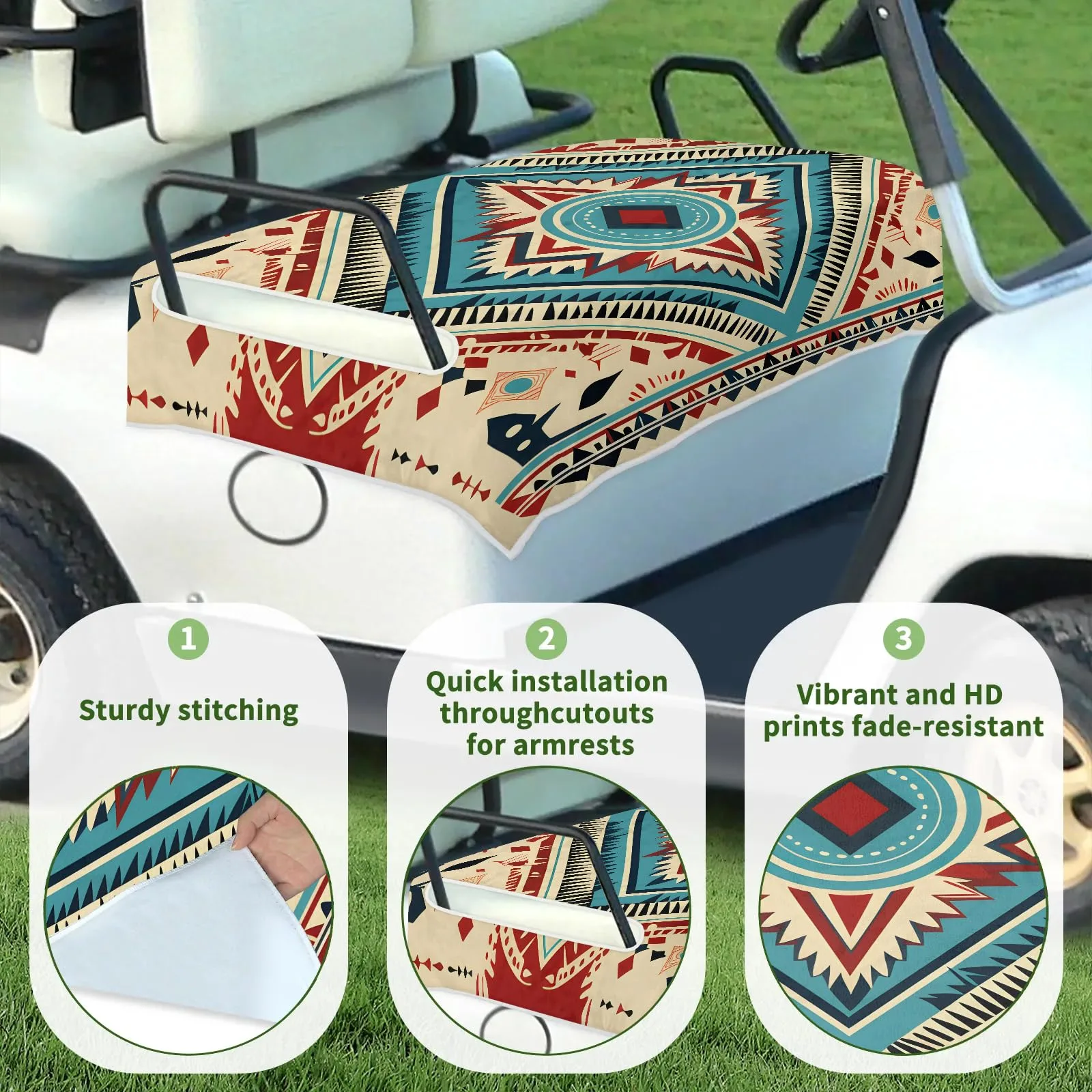 Tiveruda Golf Cart Seat Cover Blanket, 51 x 31 in image 3