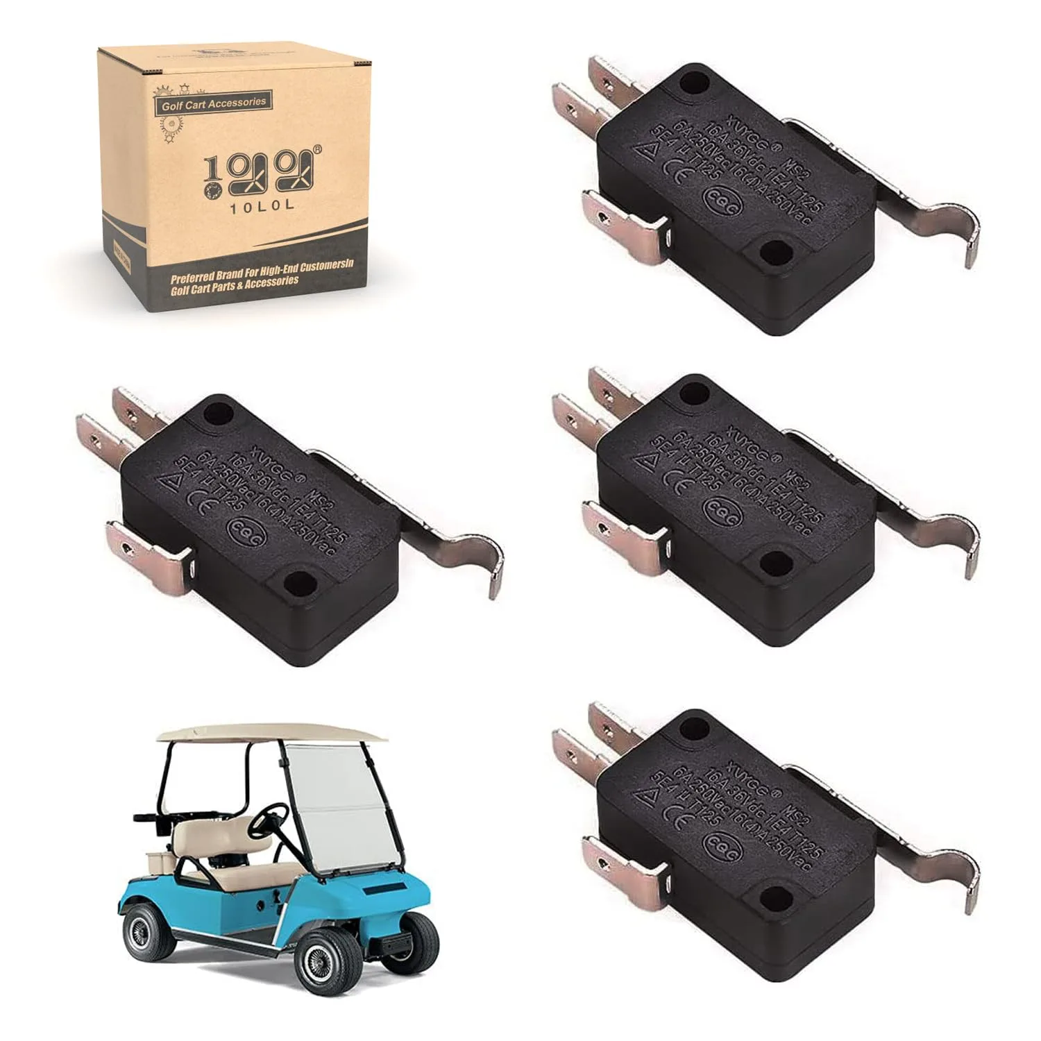 10L0L 4240 3-Prong Micro Switch for Club Car Golf Carts