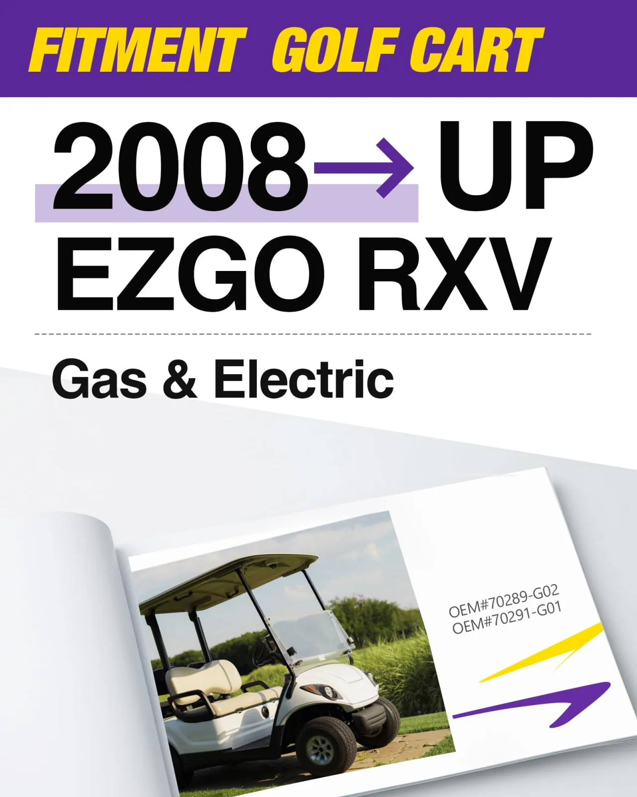 HOWBOW E-Z-GO RXV Front A-Arm Bushing Kit image 2
