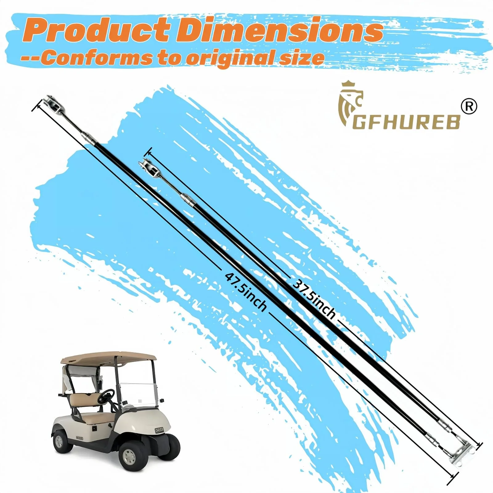 GFHUREB Brake Cable Set for E-Z-GO TXT & Medalist image 4