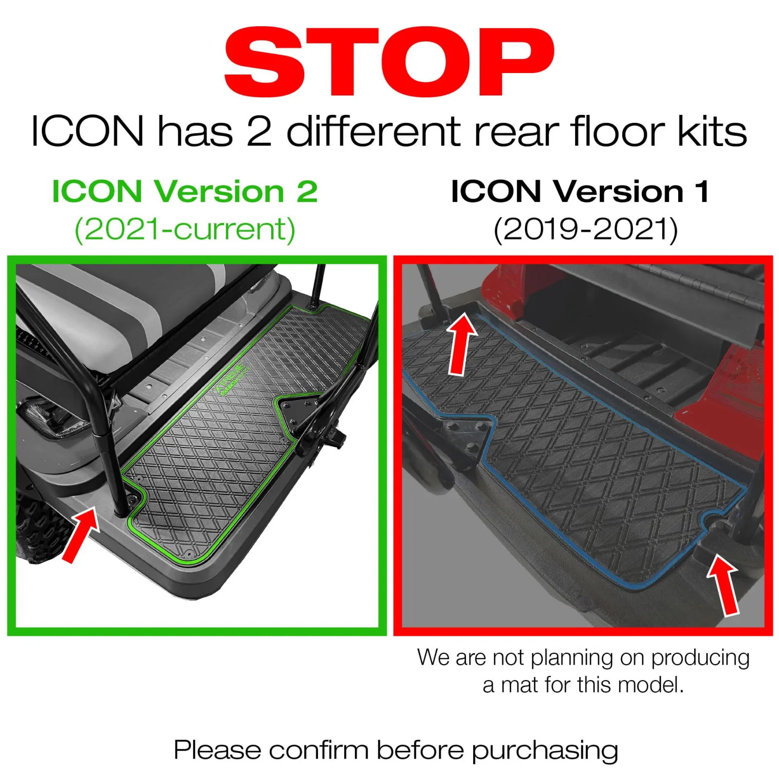 Xtreme Golf Cart Mats Rear Step Mat for ICON Golf Carts image 2