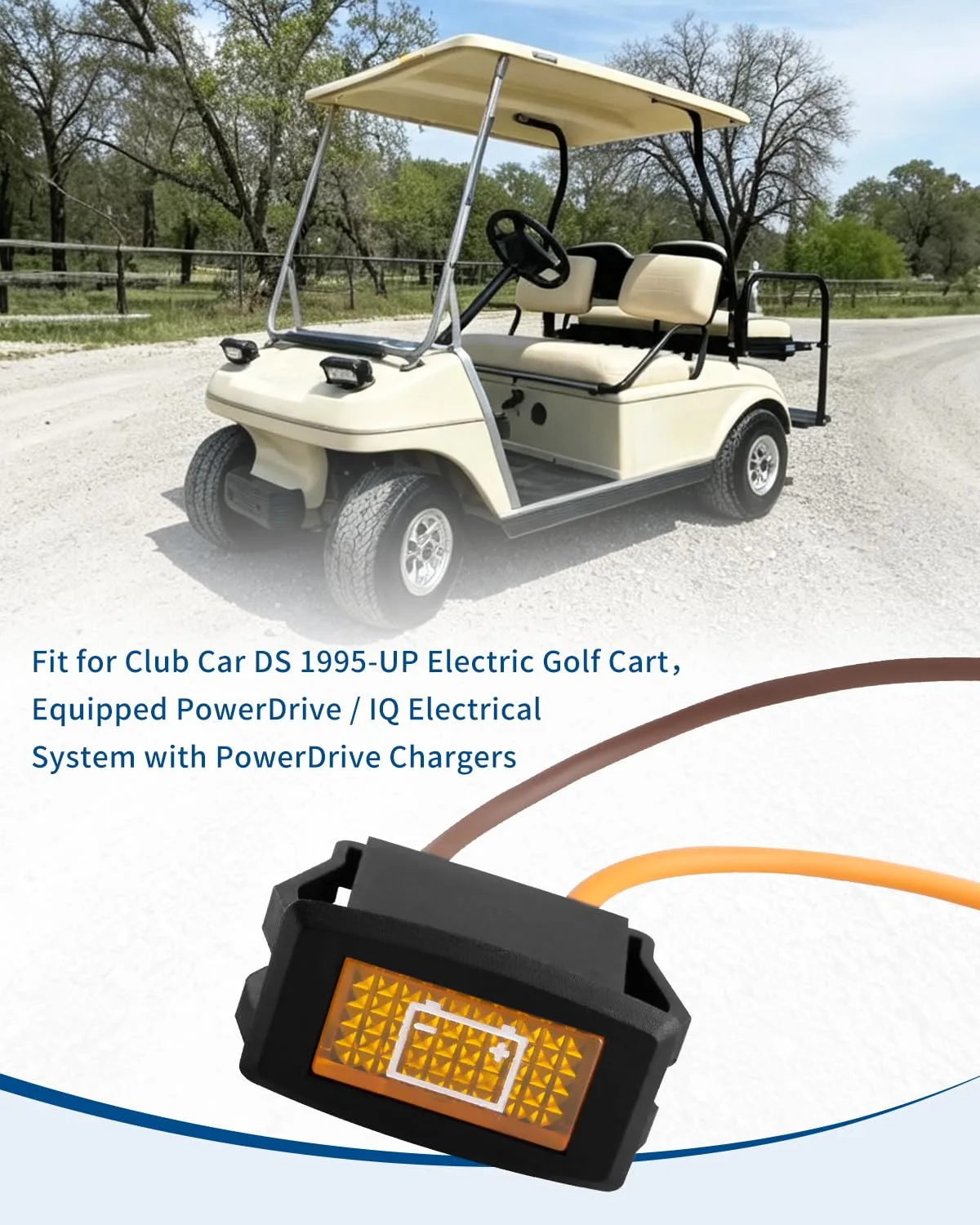 YUANTUO 48V Battery Warning Light for Club Car DS image 2