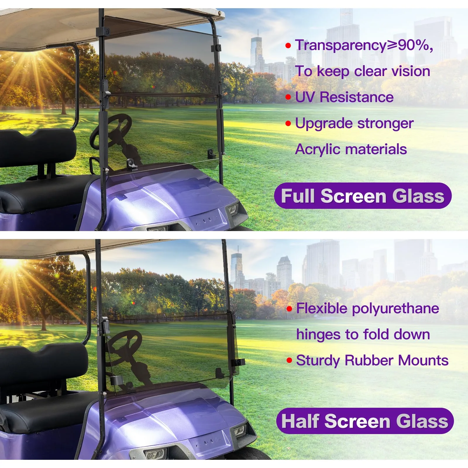 PZWLI Tinted Windshield for E-Z-GO TXT 1995-2013 image 4