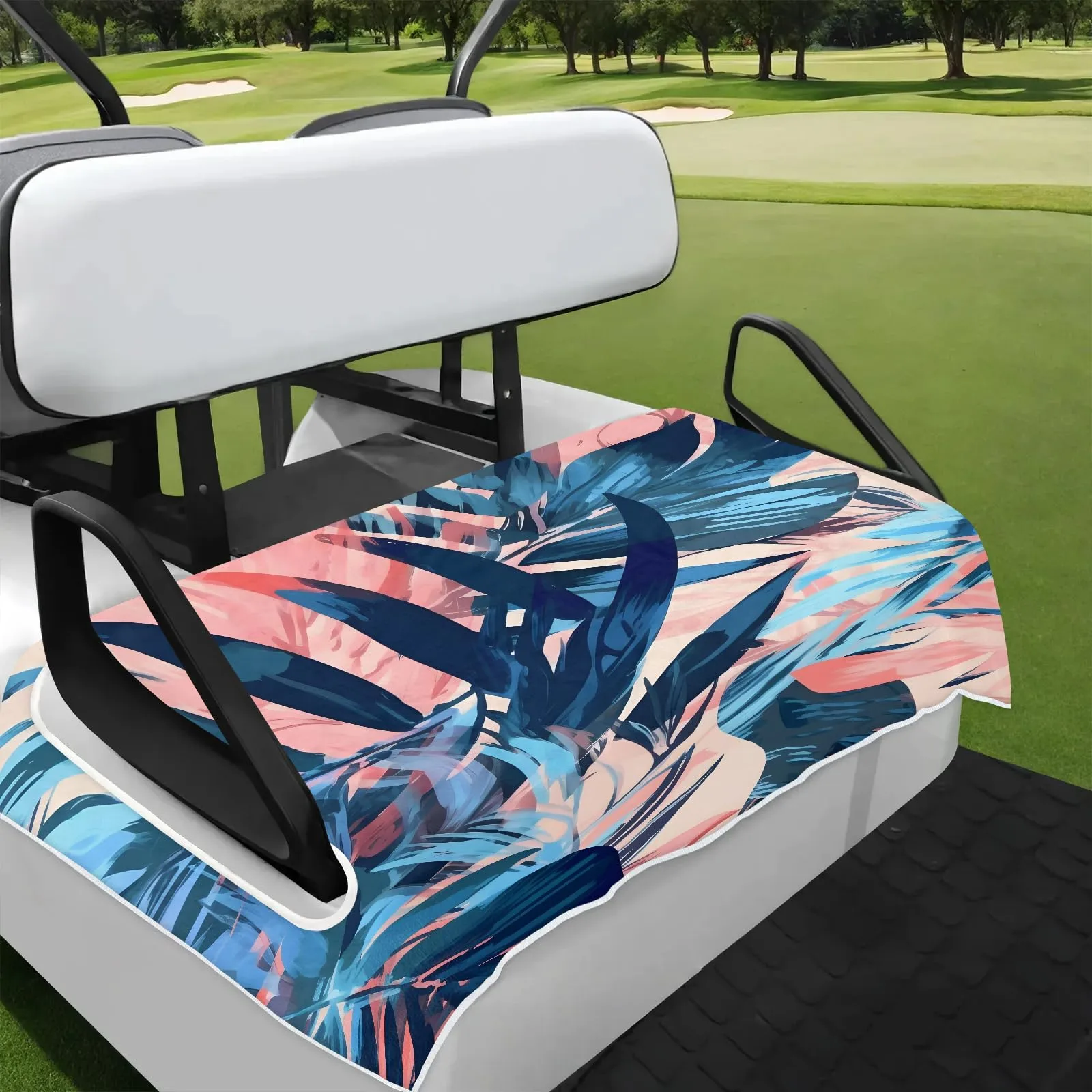 Tiveruda Tropical Leaves Golf Cart Seat Cover 51 x 31 in