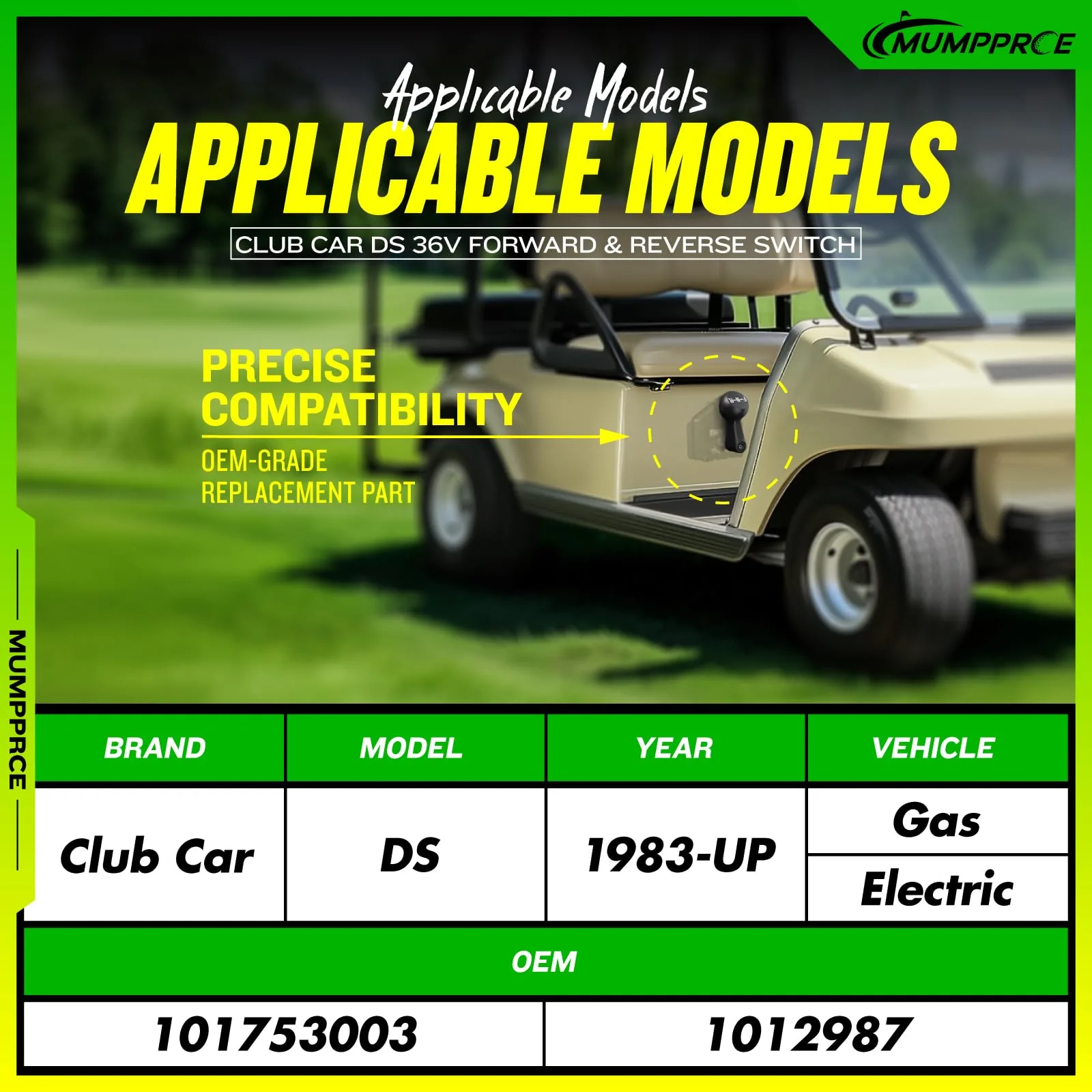 MUMPPRCE 36V Forward/Reverse Switch for Club Car DS image 4