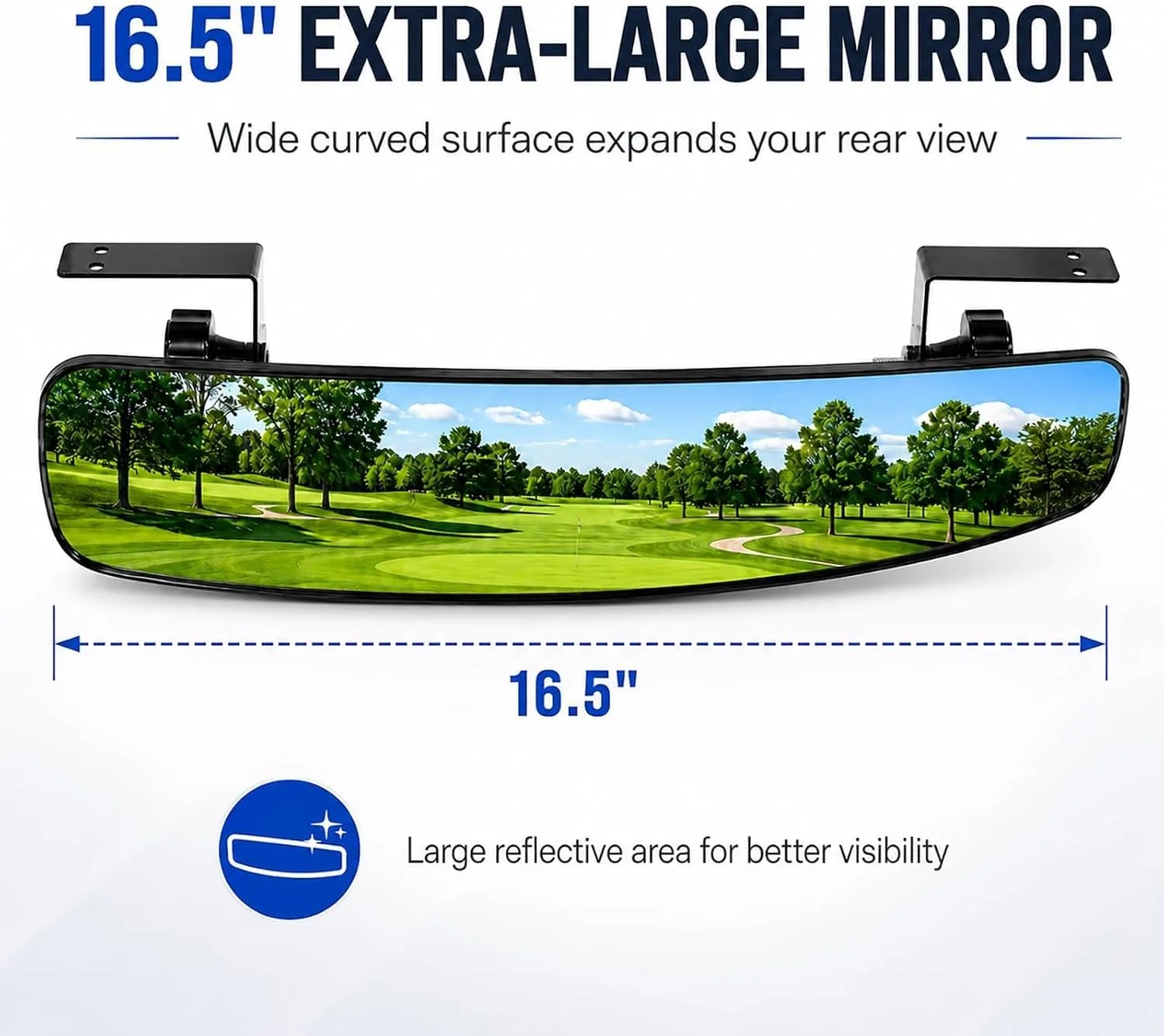 PHONTIDAYU 16.5" Panoramic Rearview Mirror for Evolution D5 Maverick 2+2 (320991_DTDZQ-34165142) image 2