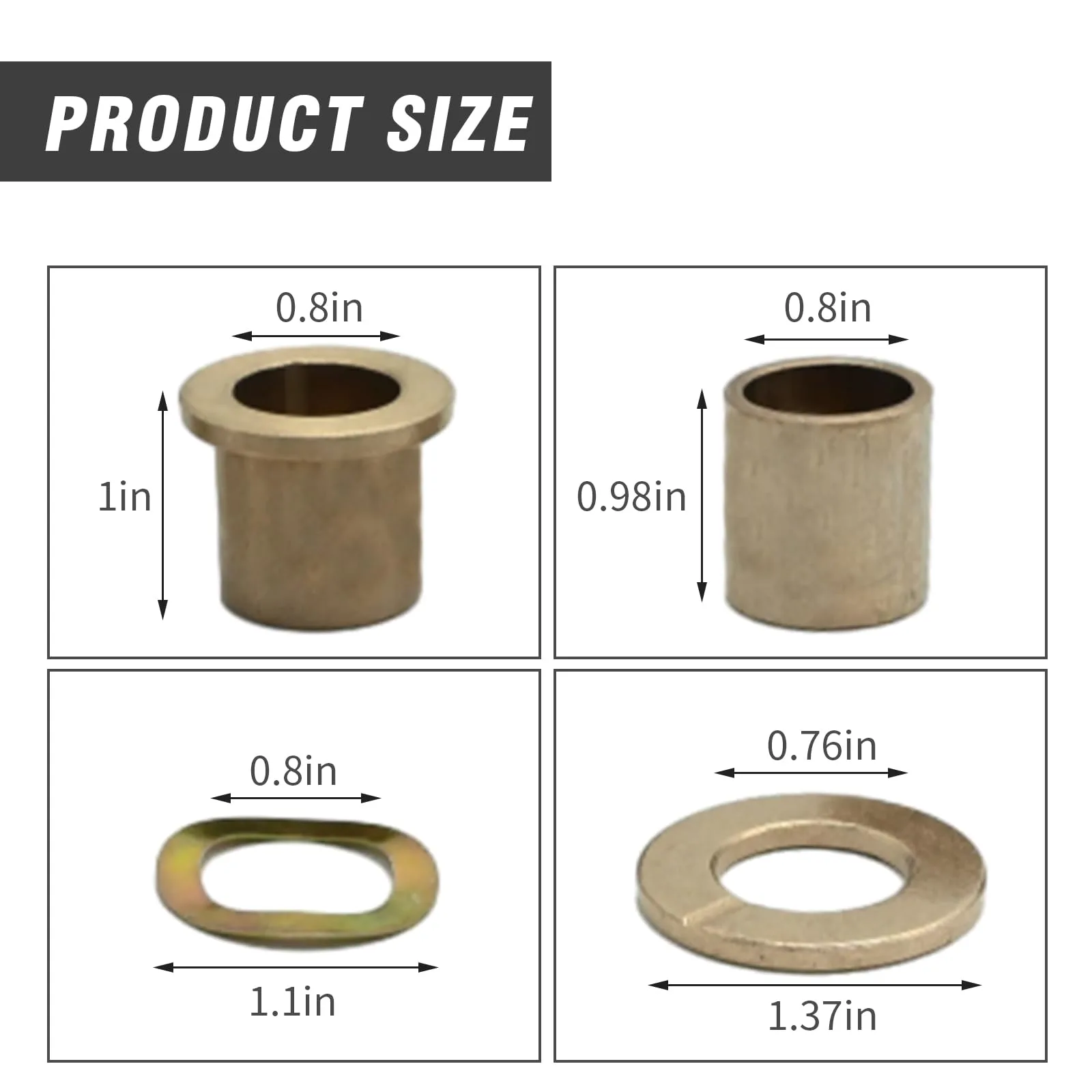Zreneyfex Spindle Bushing Kit for Club Car DS 1981-Up image 2