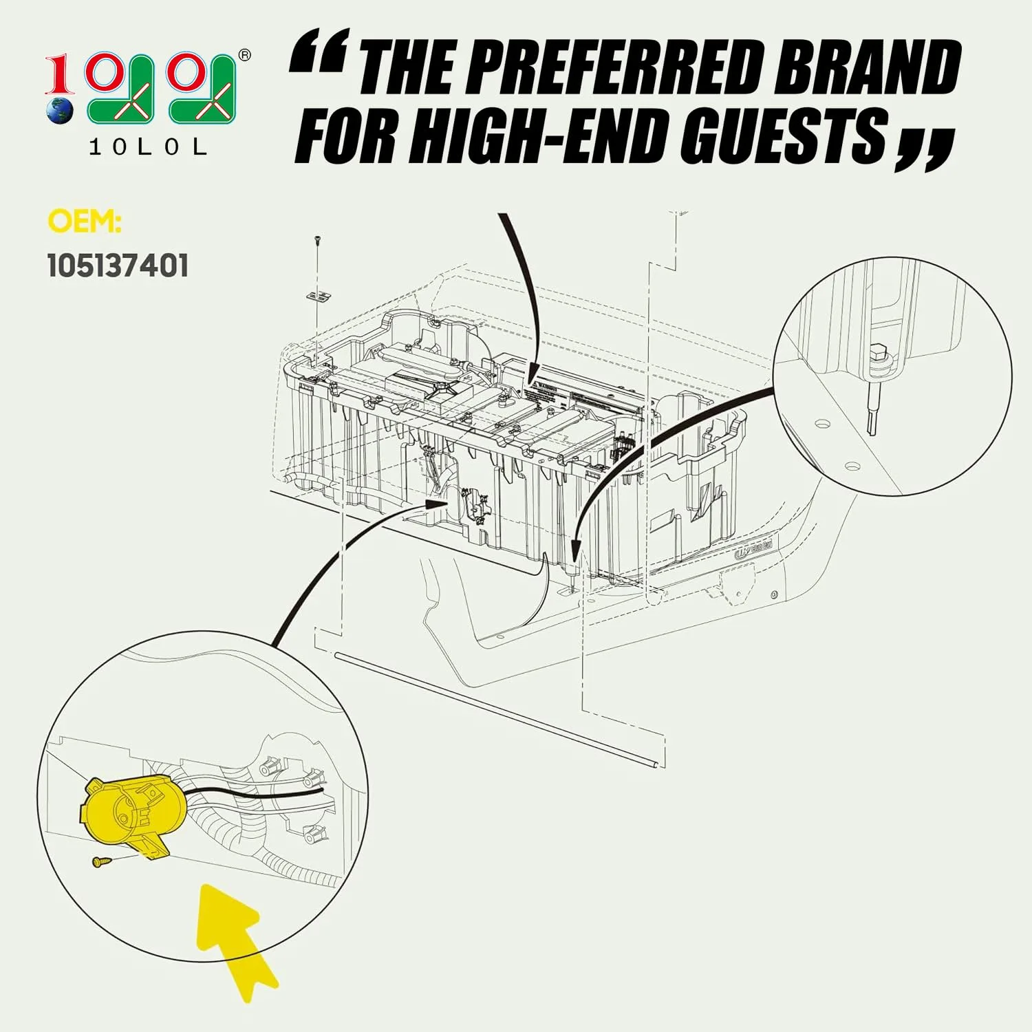 10L0L 48V Charging Receptacle for Club Car Precedent & Tempo image 2