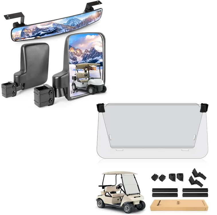 10L0L Foldable Windshield for Club Car DS 2000-Up