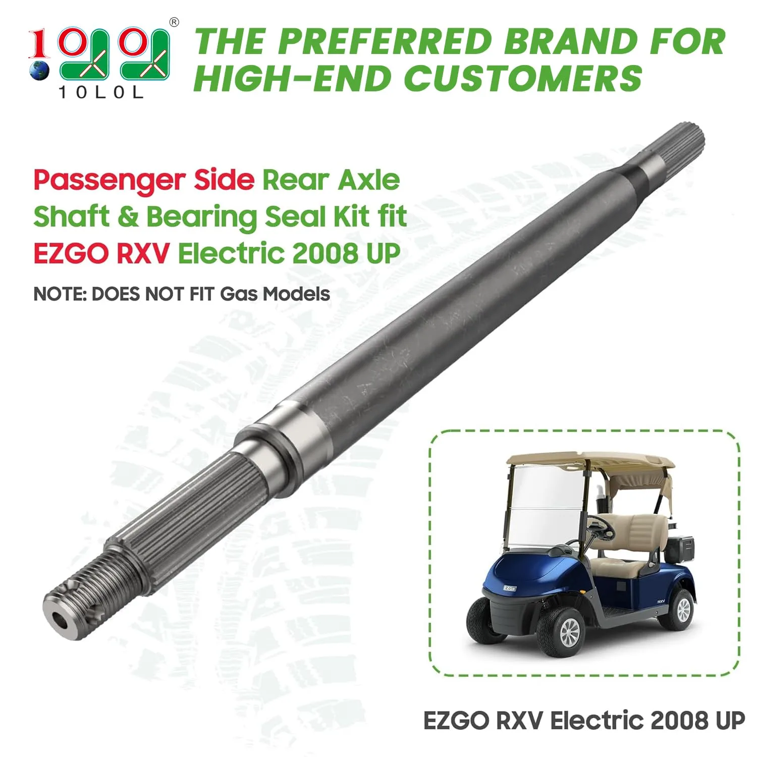 10L0L Rear Axle Shaft Kit for E-Z-GO RXV Electric image 2