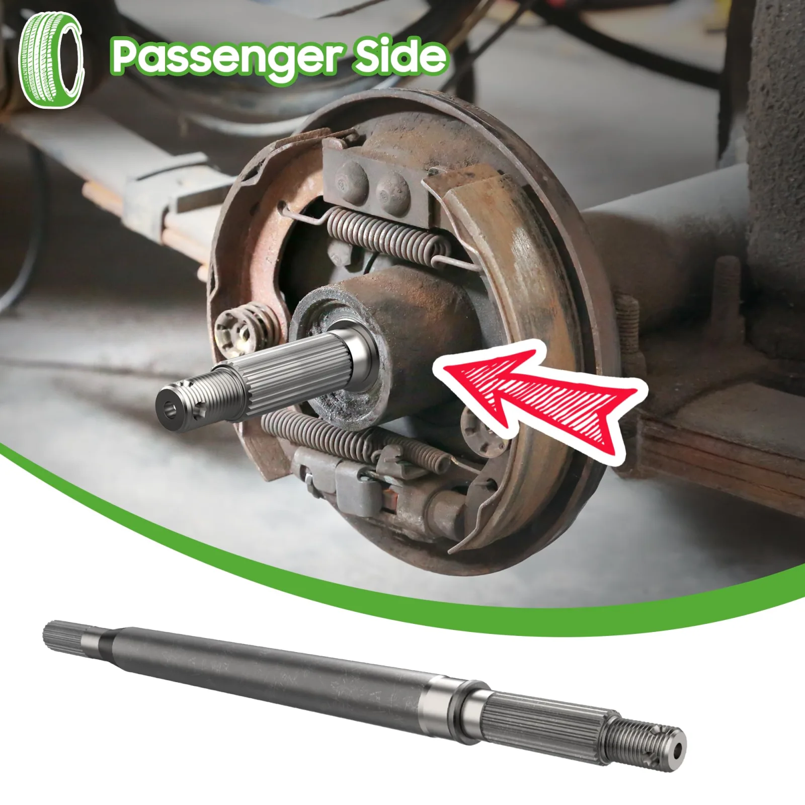 10L0L Rear Axle Shaft Kit for E-Z-GO RXV Electric image 3