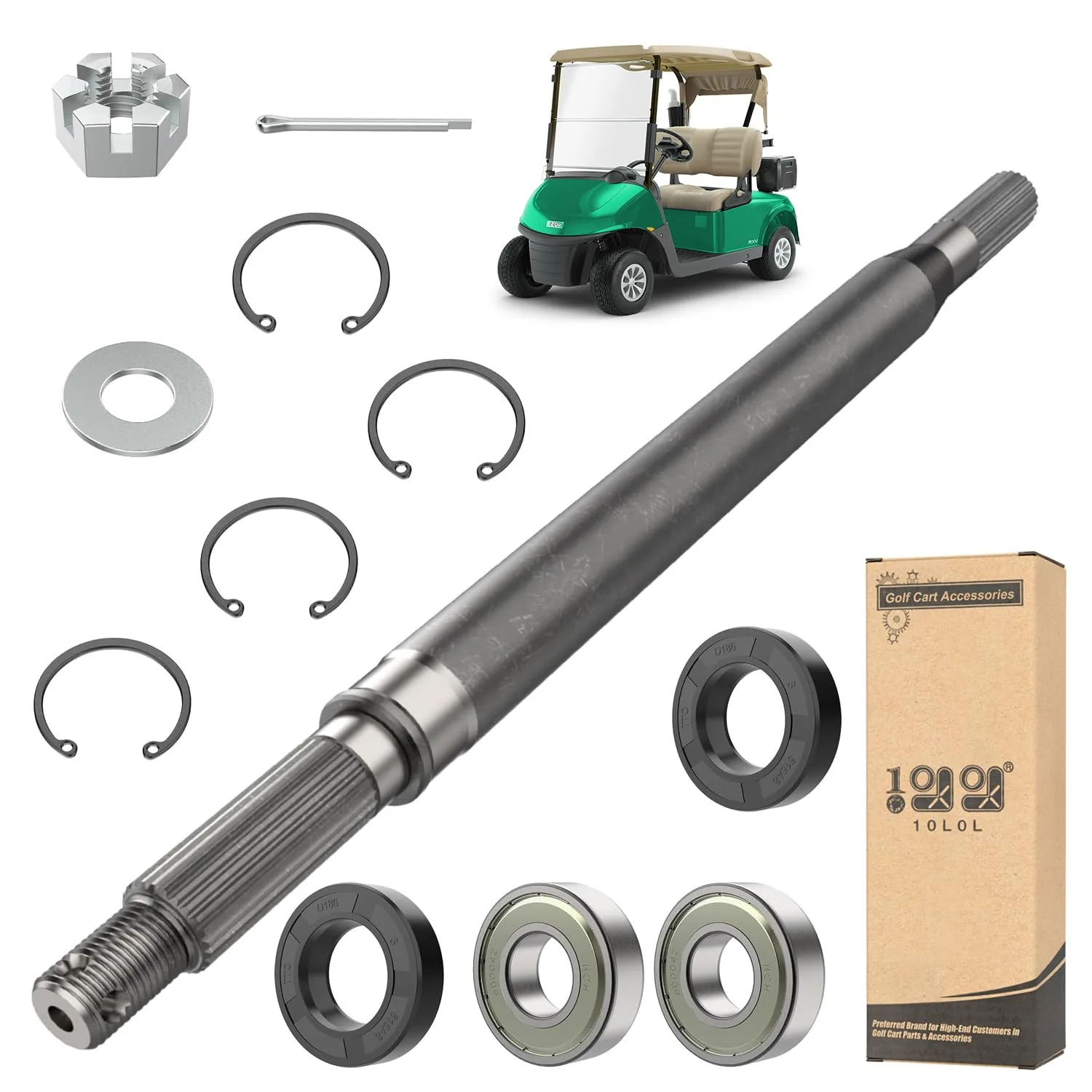 10L0L Rear Axle Shaft Kit for E-Z-GO RXV Electric