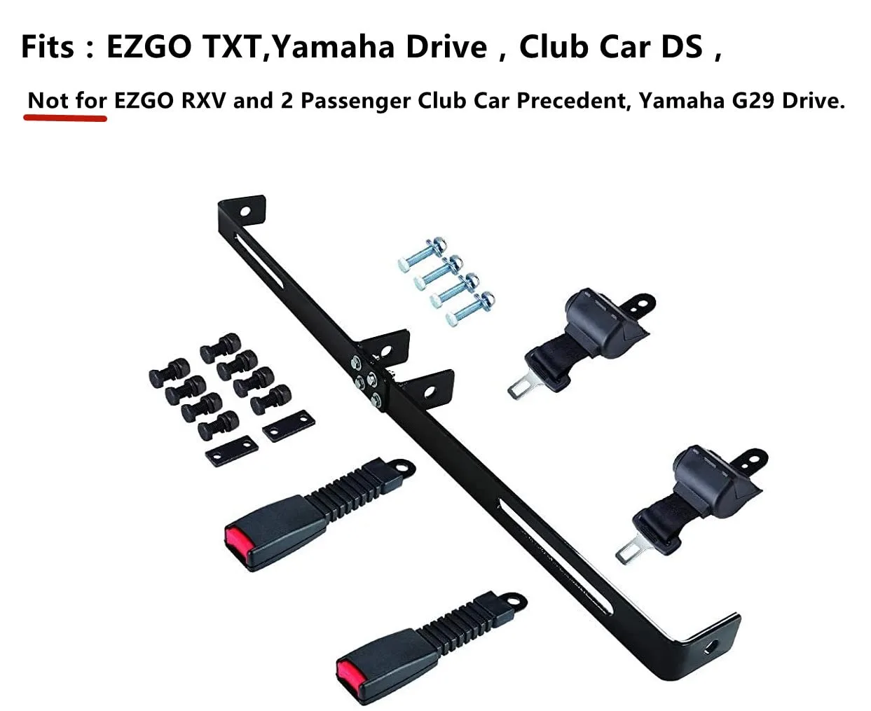 Dr.Acces Golf Cart Seat Belt Kit for E-Z-GO TXT and Club Car DS image 3