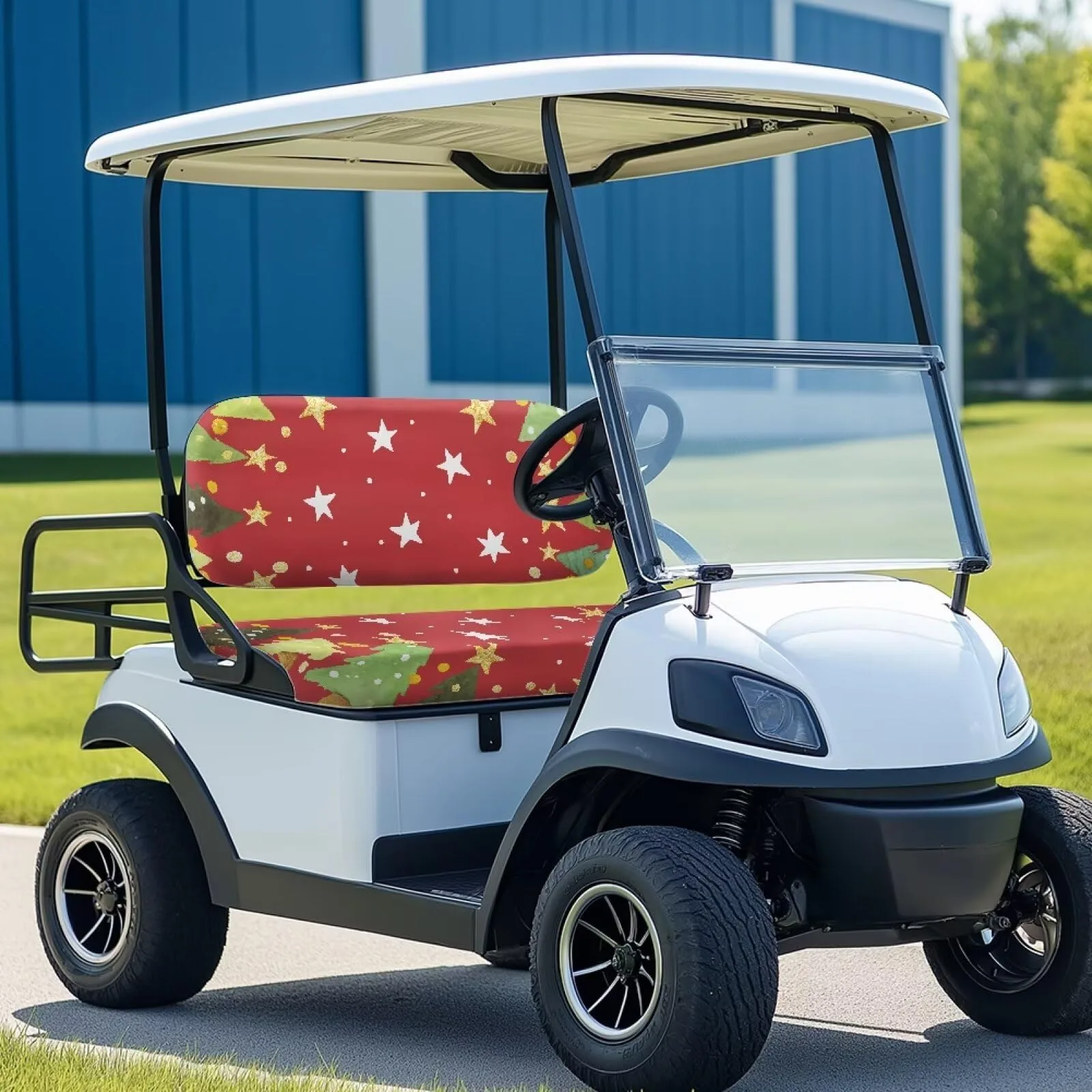 Quidrwyo Christmas Tree Stars Golf Cart Seat Covers image 3