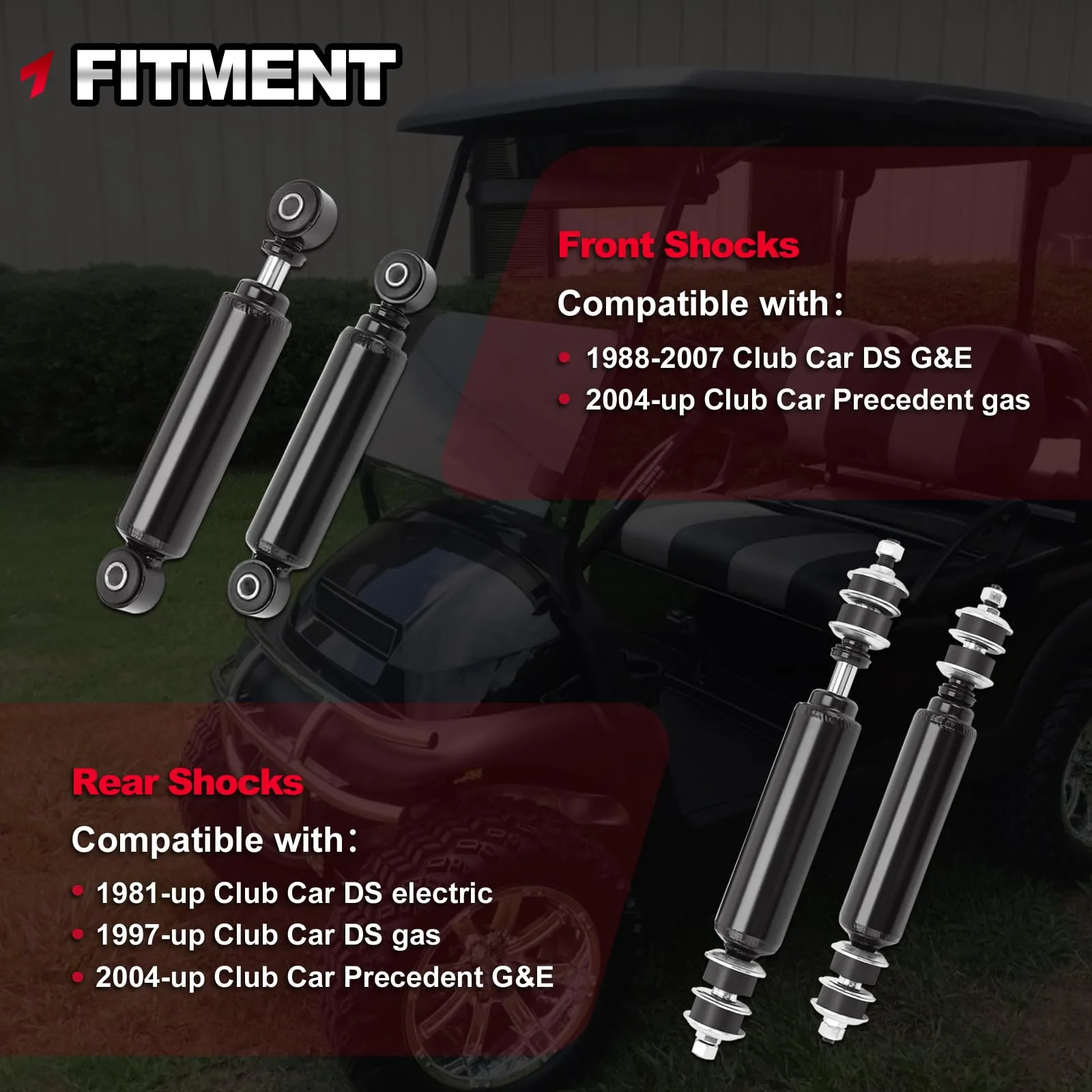 TEMSONE Club Car DS & Precedent Shock Absorber Set image 2