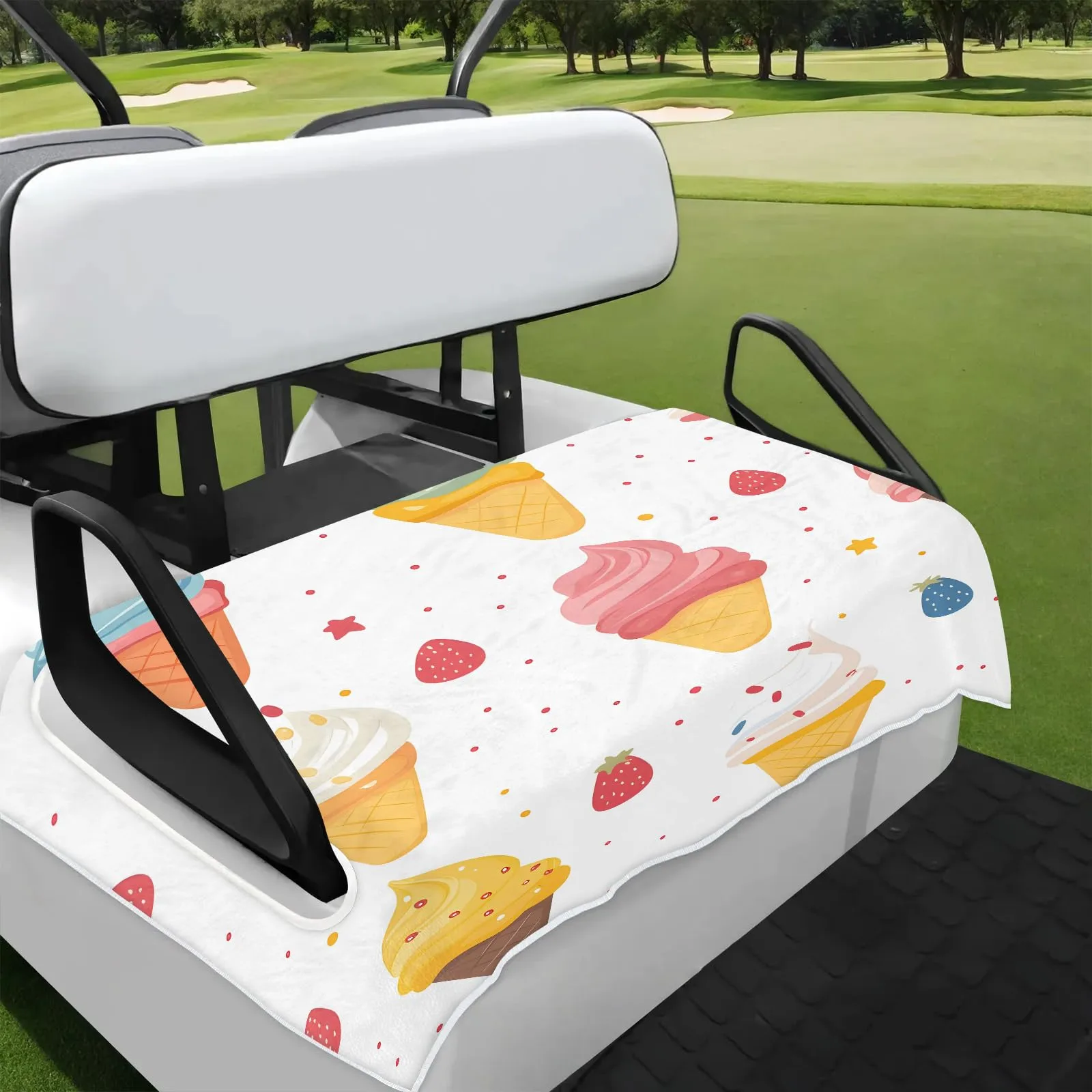 Tiveruda Golf Cart Seat Cover for Double Seats