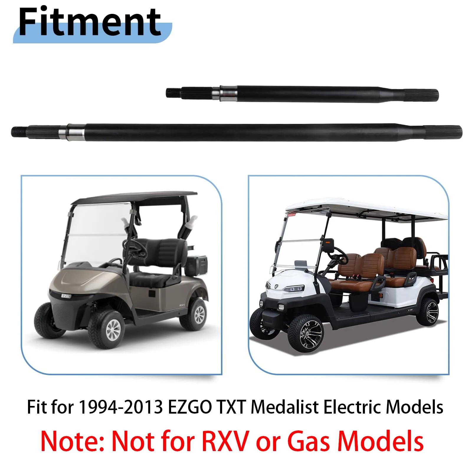EvTok Rear Axle Shaft Kit for E-Z-GO TXT Medalist image 3