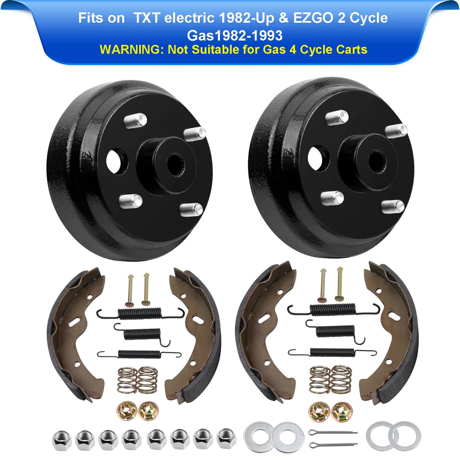 Roykaw Brake Repair Kit for E-Z-GO TXT Electric Golf Carts image 3