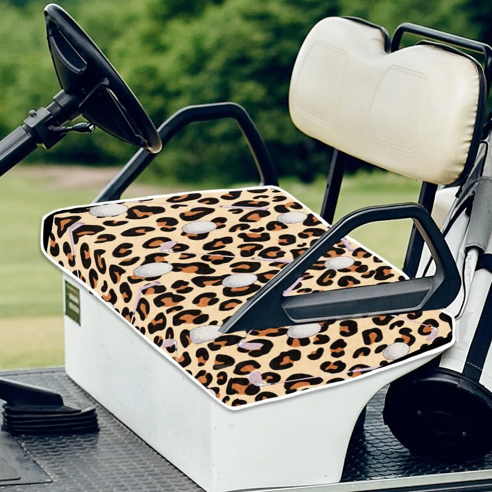 ORIGACH Leopard Print Microfiber Golf Cart Seat Cover 30.9×51 in image 4