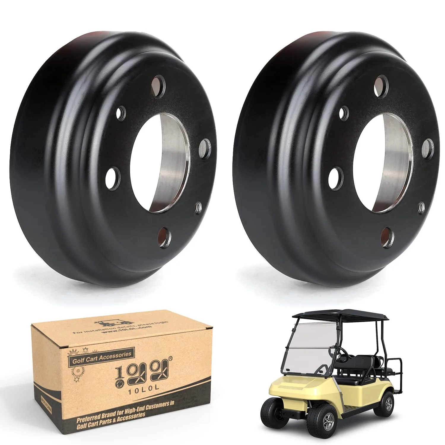 10L0L Brake Drums for Yamaha and Club Car Golf Carts