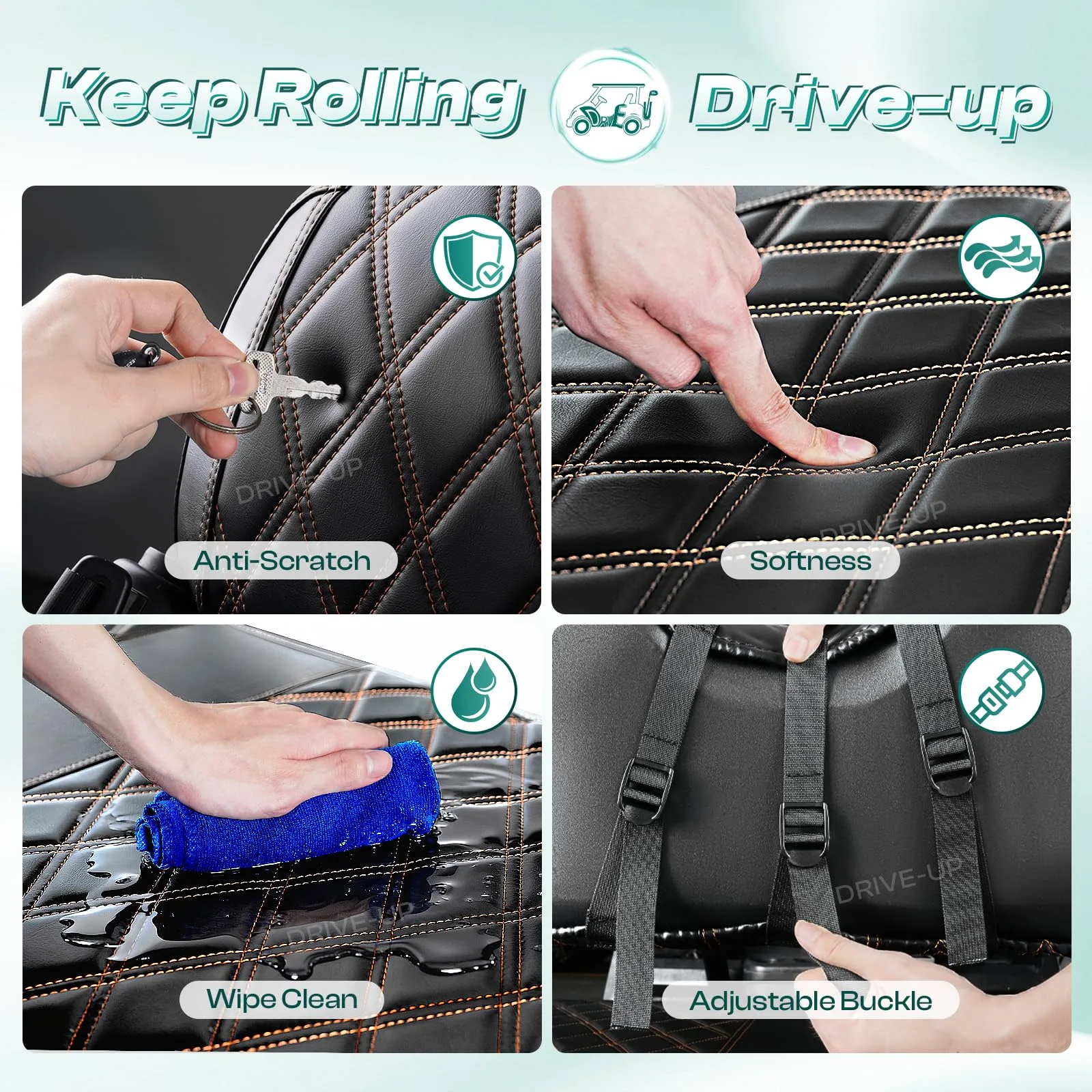 DRIVE UP DU00321 Seat Covers for E-Z-GO TXT image 3