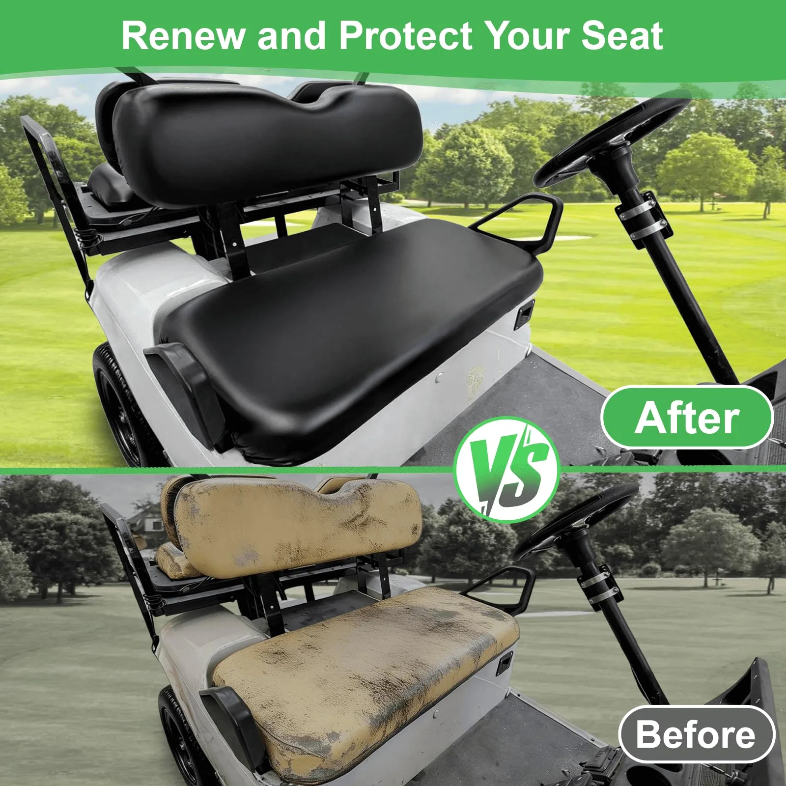 LEAPGOMAX Waterproof Golf Cart Front Seat Covers LESC0N-01 image 4