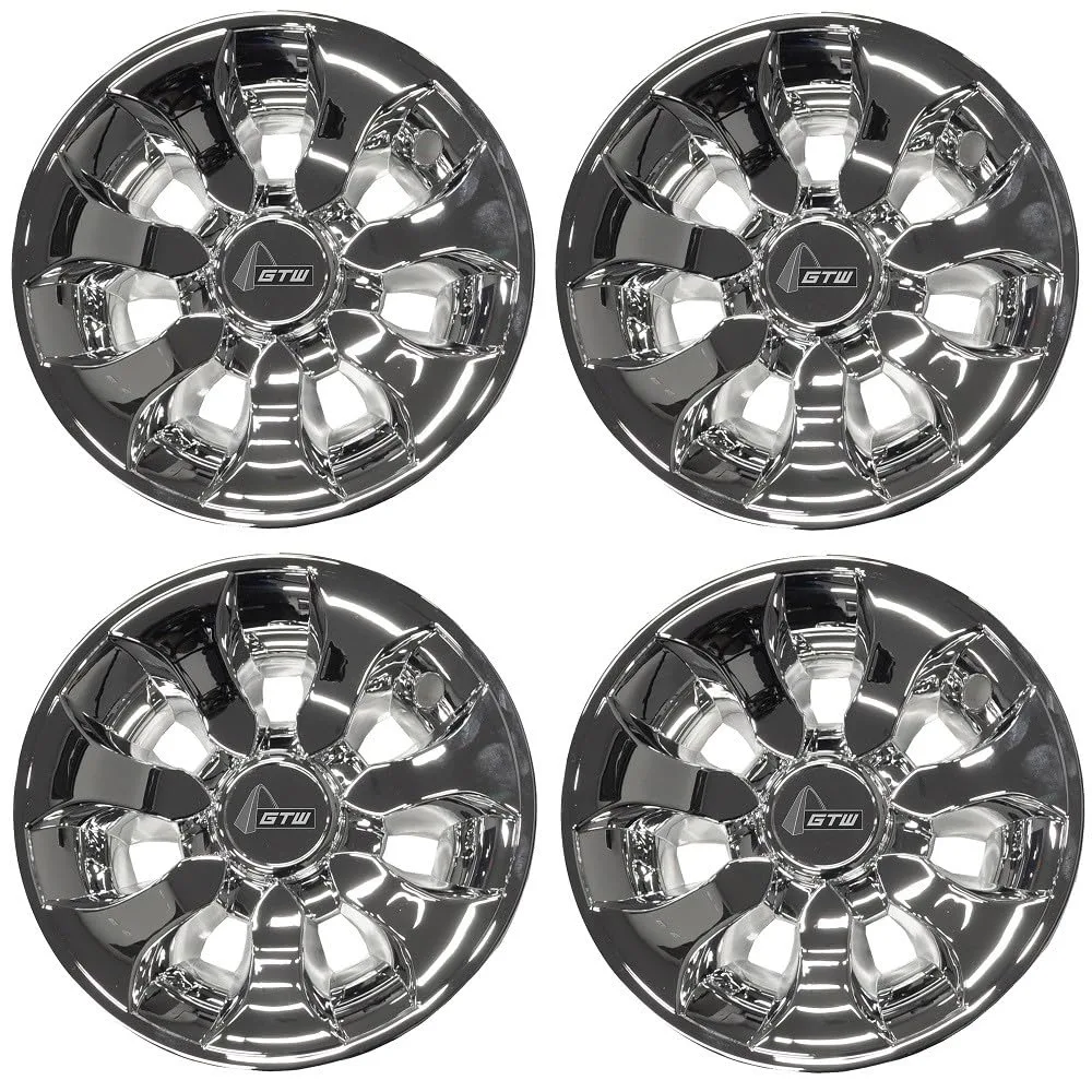 GTW Drifter Chrome Wheel Covers for 8-Inch Golf Carts