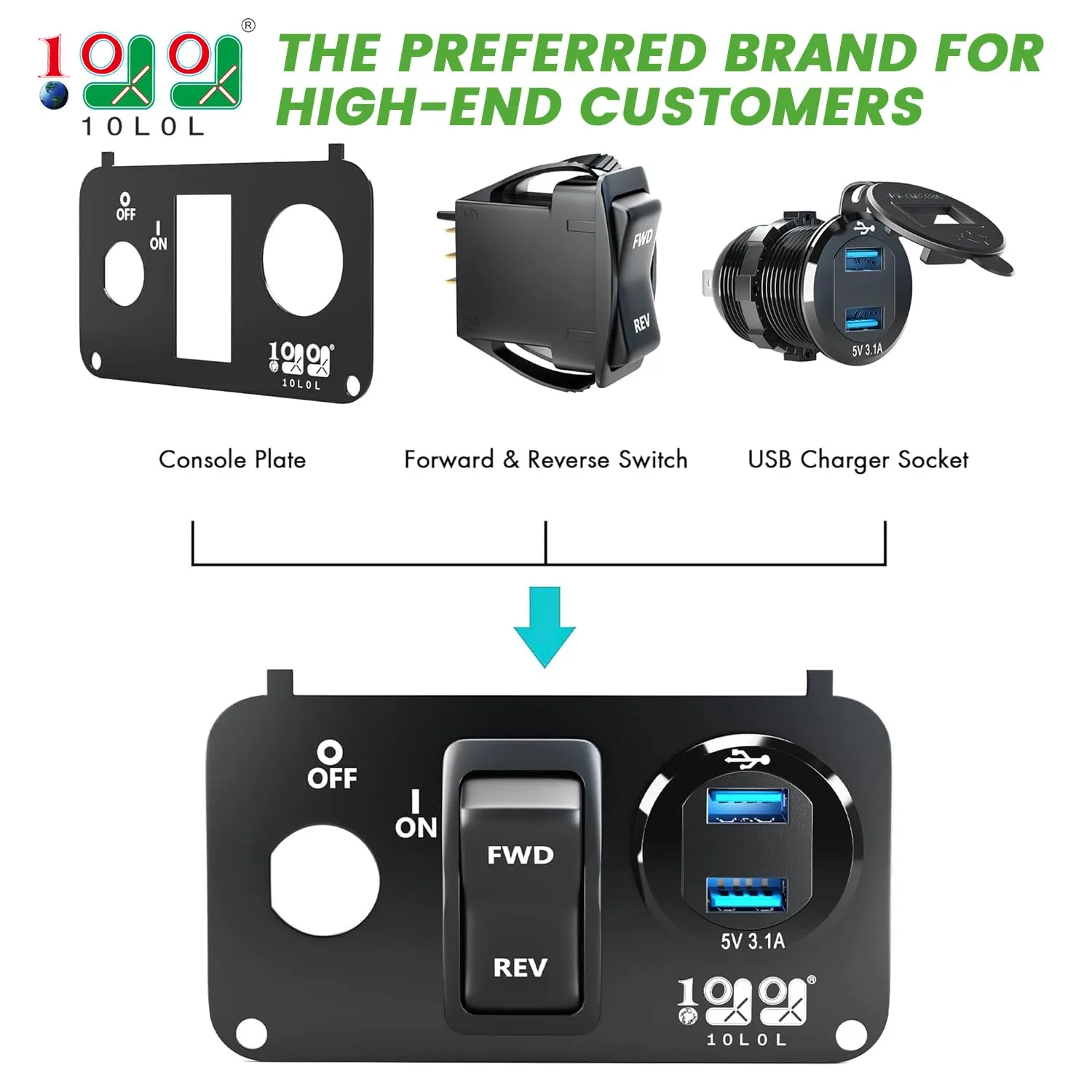 10L0L Key Switch Console Panel for E-Z-GO TXT PDS image 2